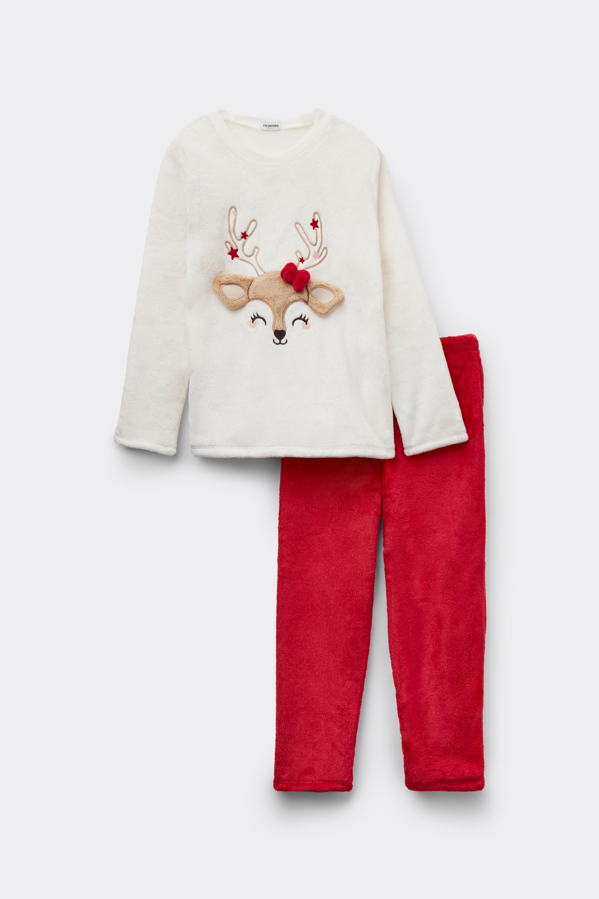 PYJAMAS LONG SLEEVE FLEECE PATCH REINDEER Minime