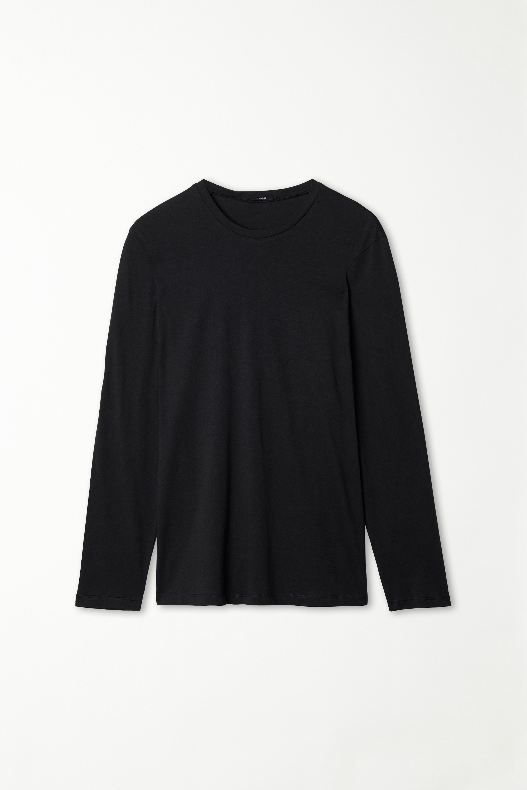 Long Sleeve Rounded Neck Cotton Top
