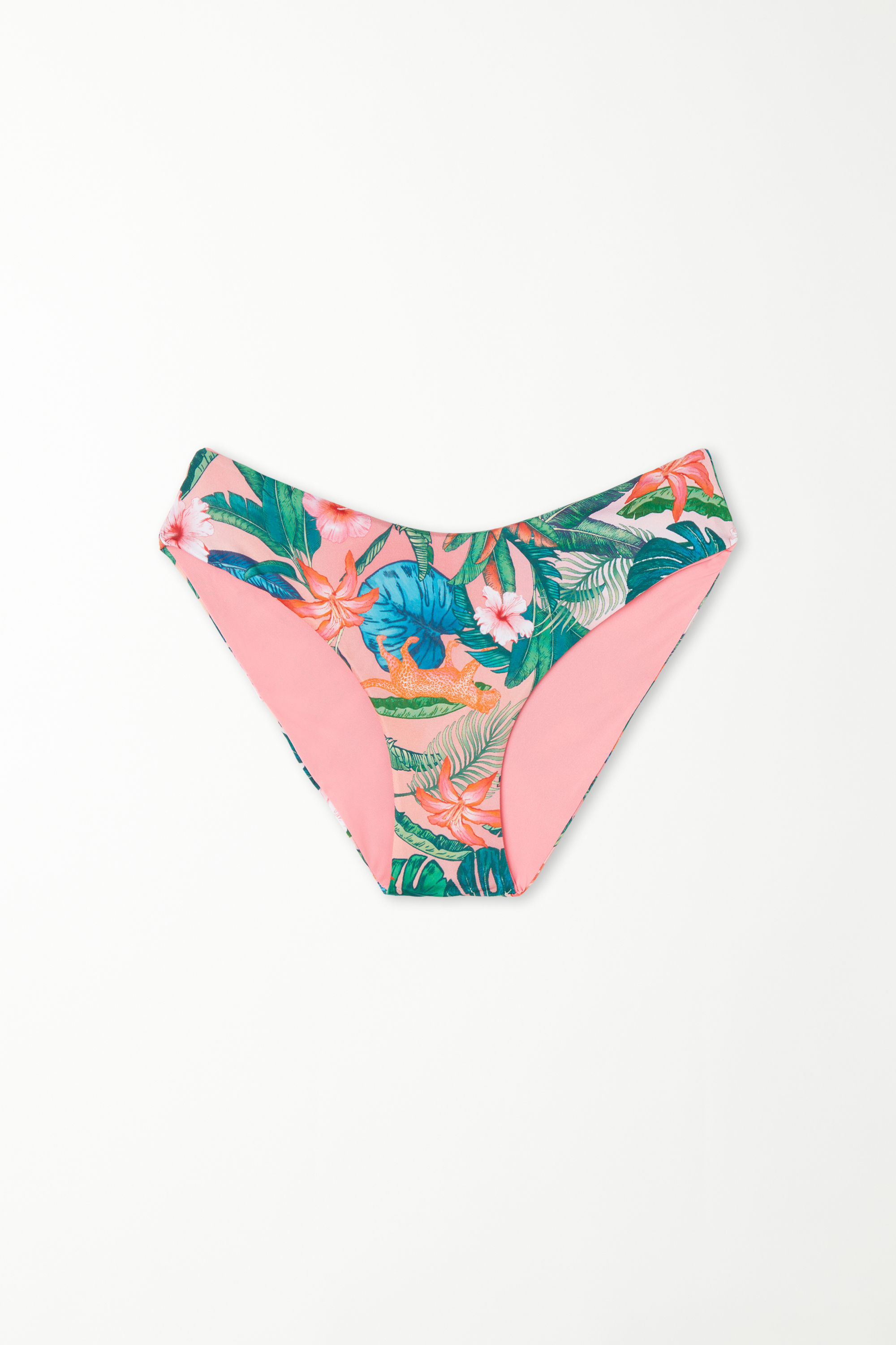 Panty de Bikini de Pernera Alta y Corte Redondo Sorbet Jungle