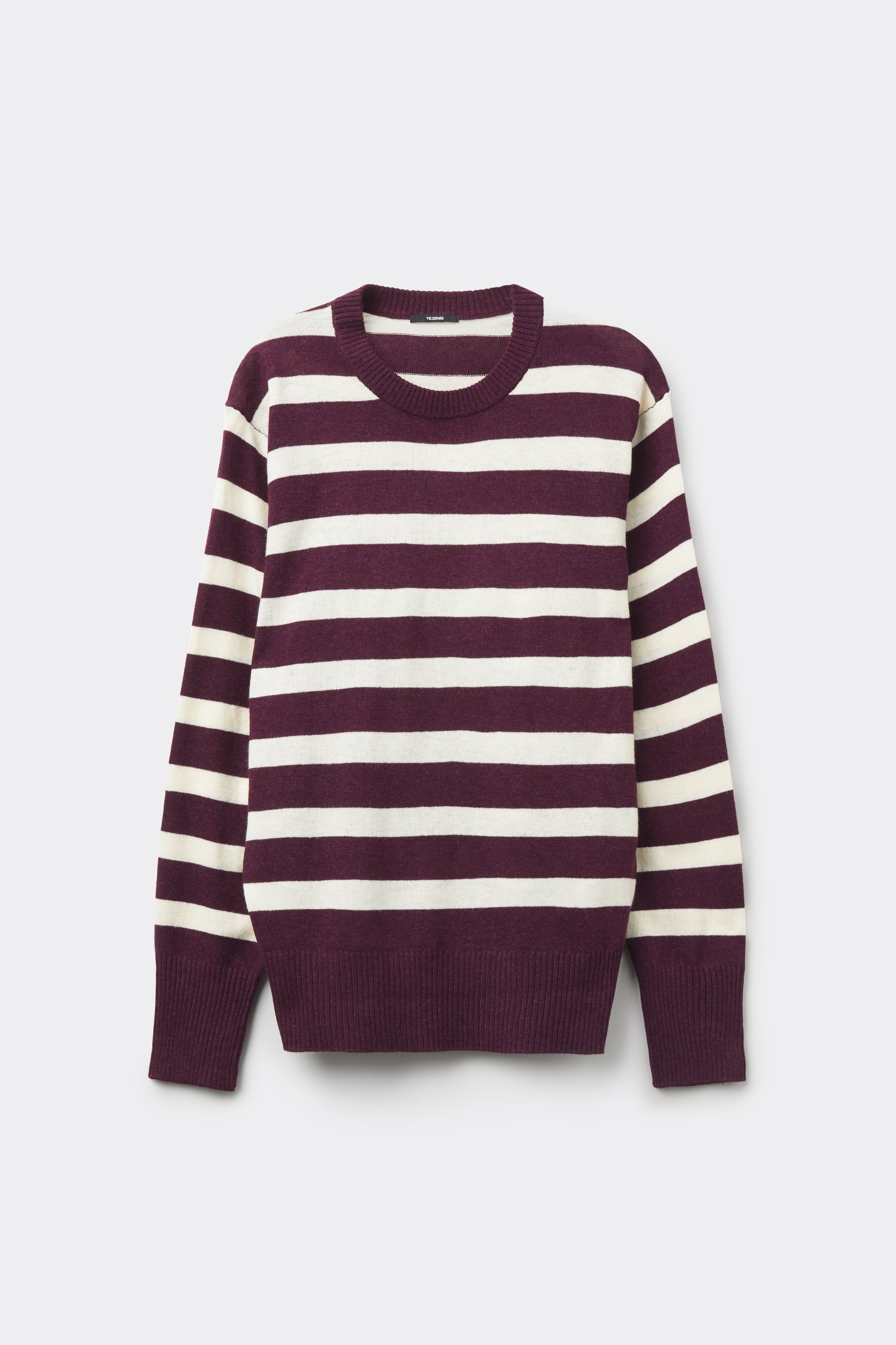 Long Sleeve Round-Neckline Heavy Sweater with Wool