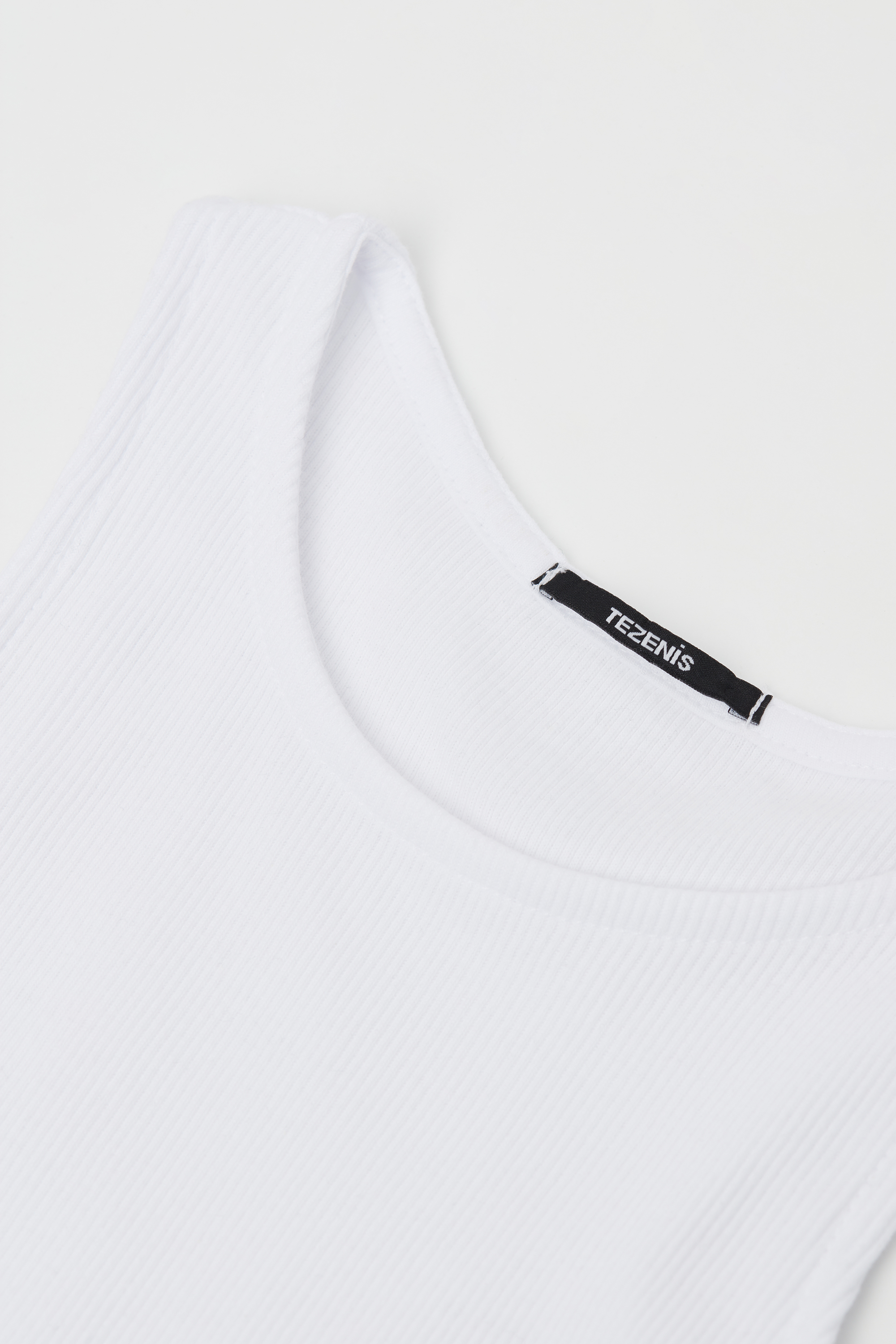 Girls’ Ribbed Camisole with Wide Shoulder Straps