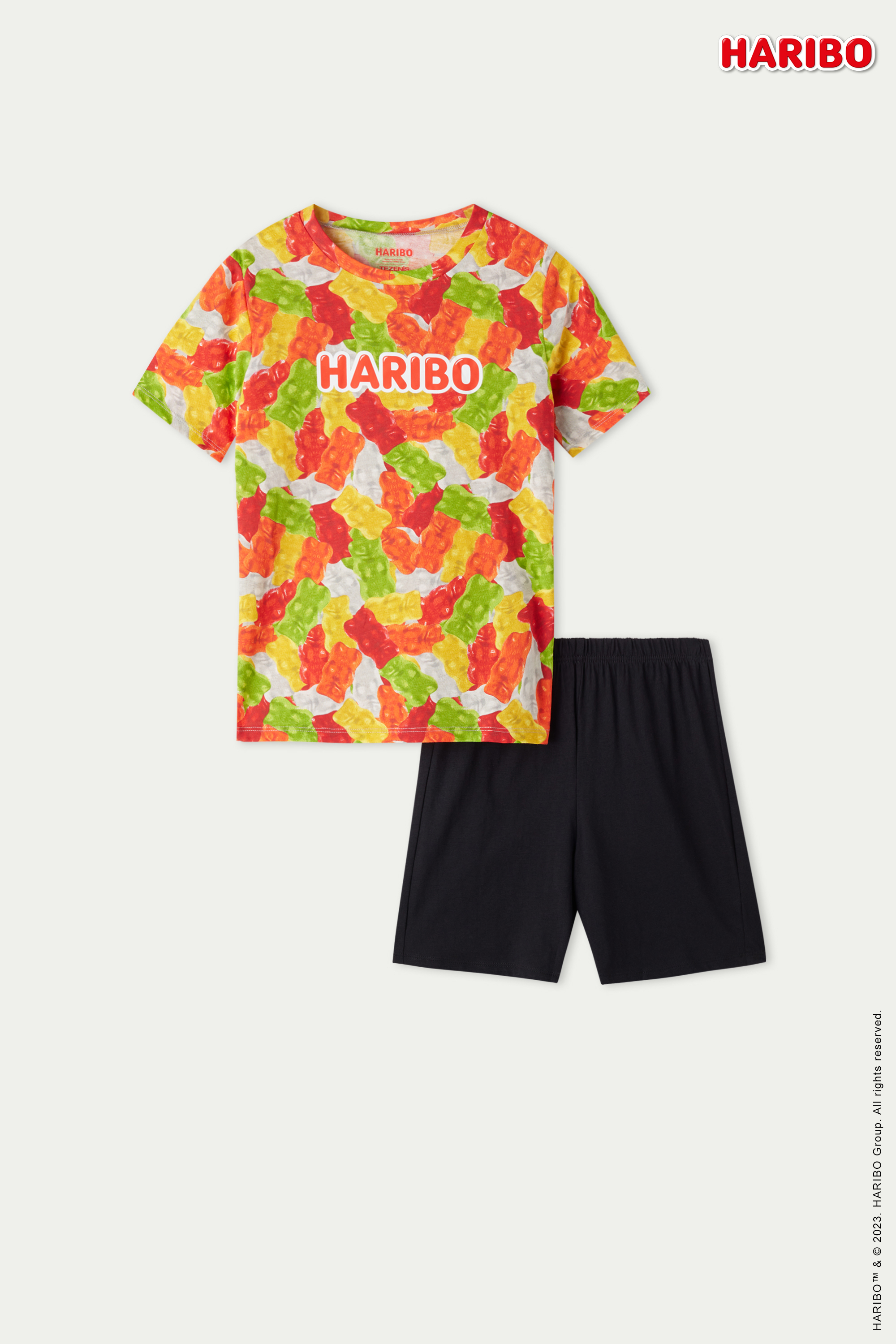 Boys’ Short Cotton Allover Haribo Bear Pyjamas Tezenis