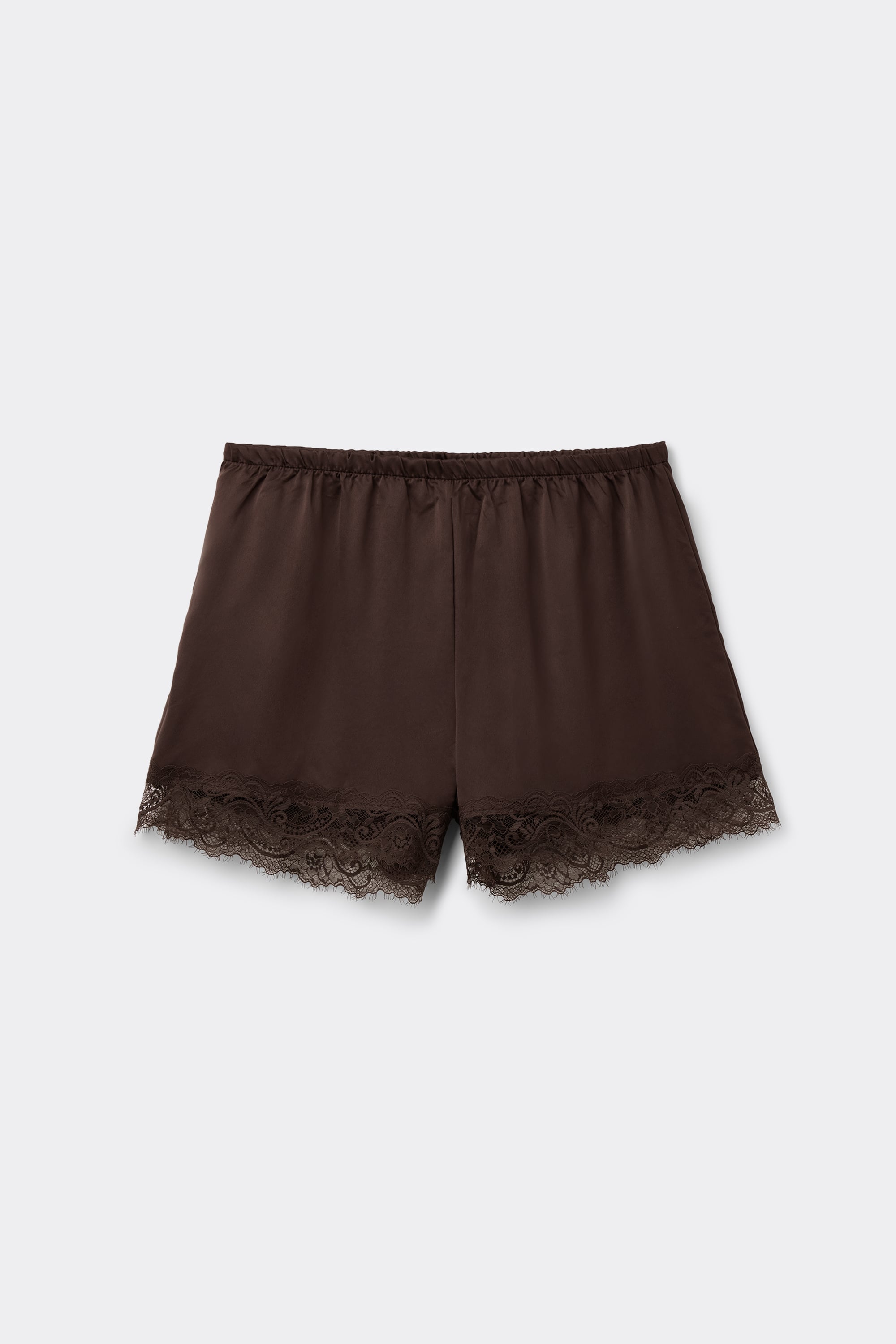 Pantaloncino Corto in Raso e Pizzo