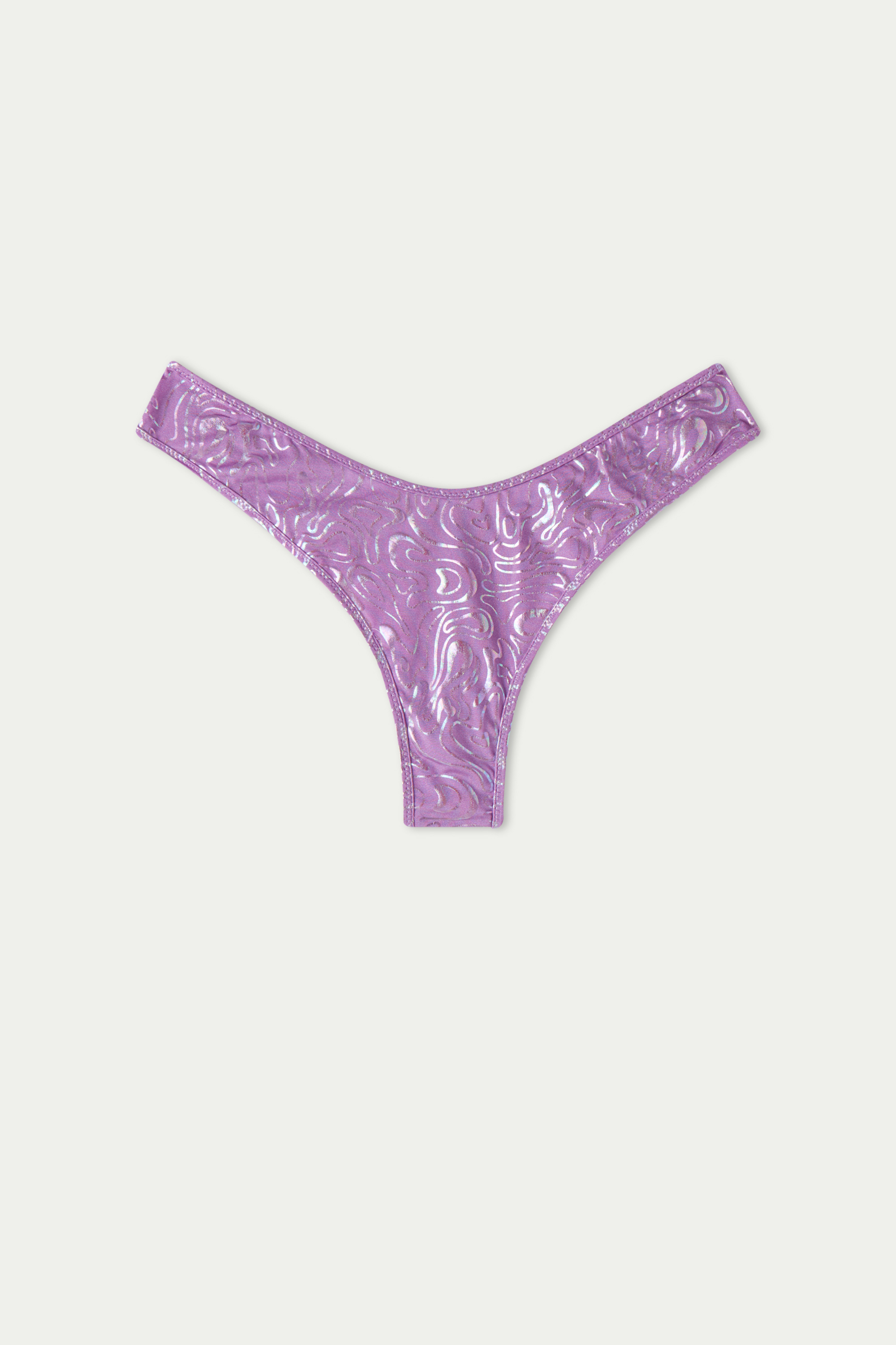 Fluid Violet High-Cut String Brazilian Panties