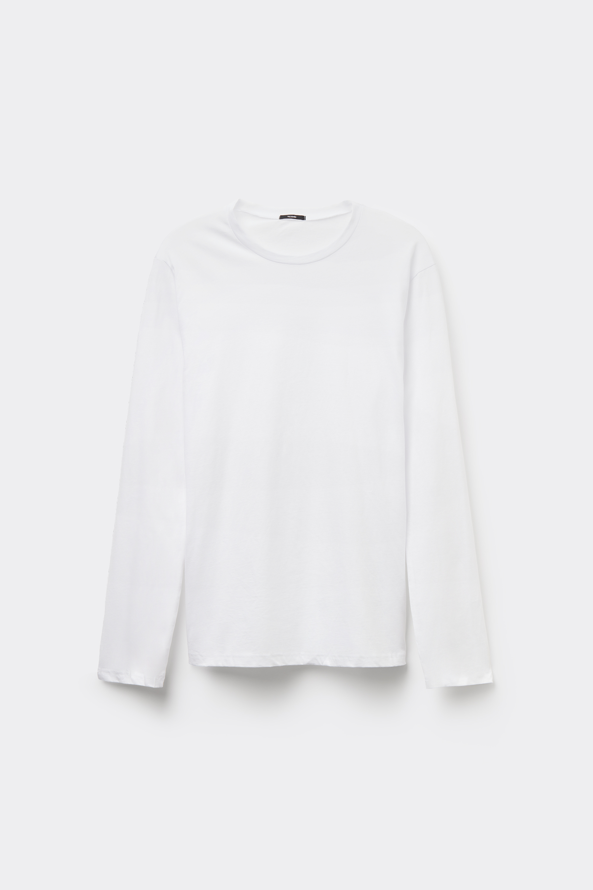 Long-Sleeved Crew-Neck 100% Cotton Sweater