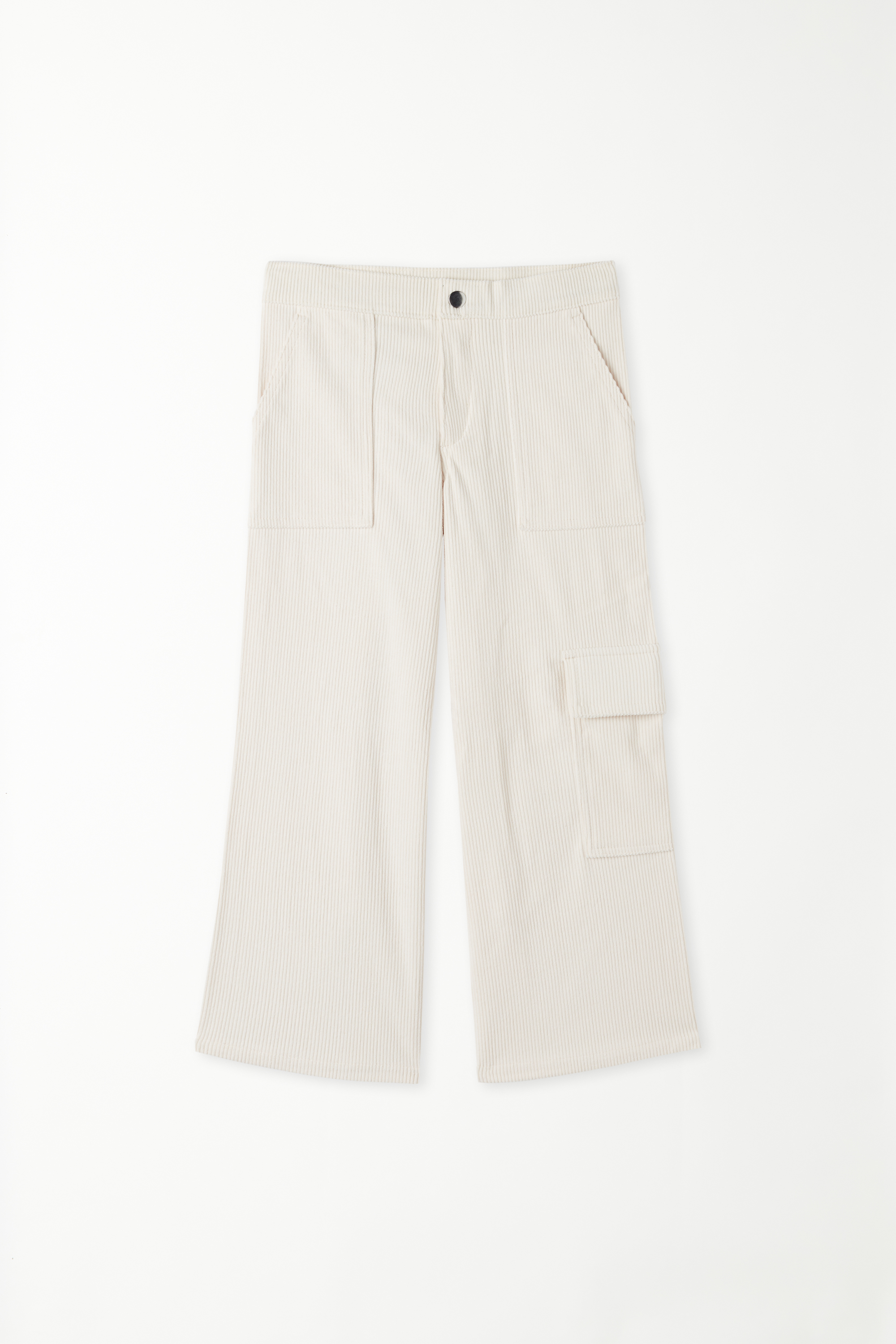 Pantalon Cargo en Velours Côtelé Fille