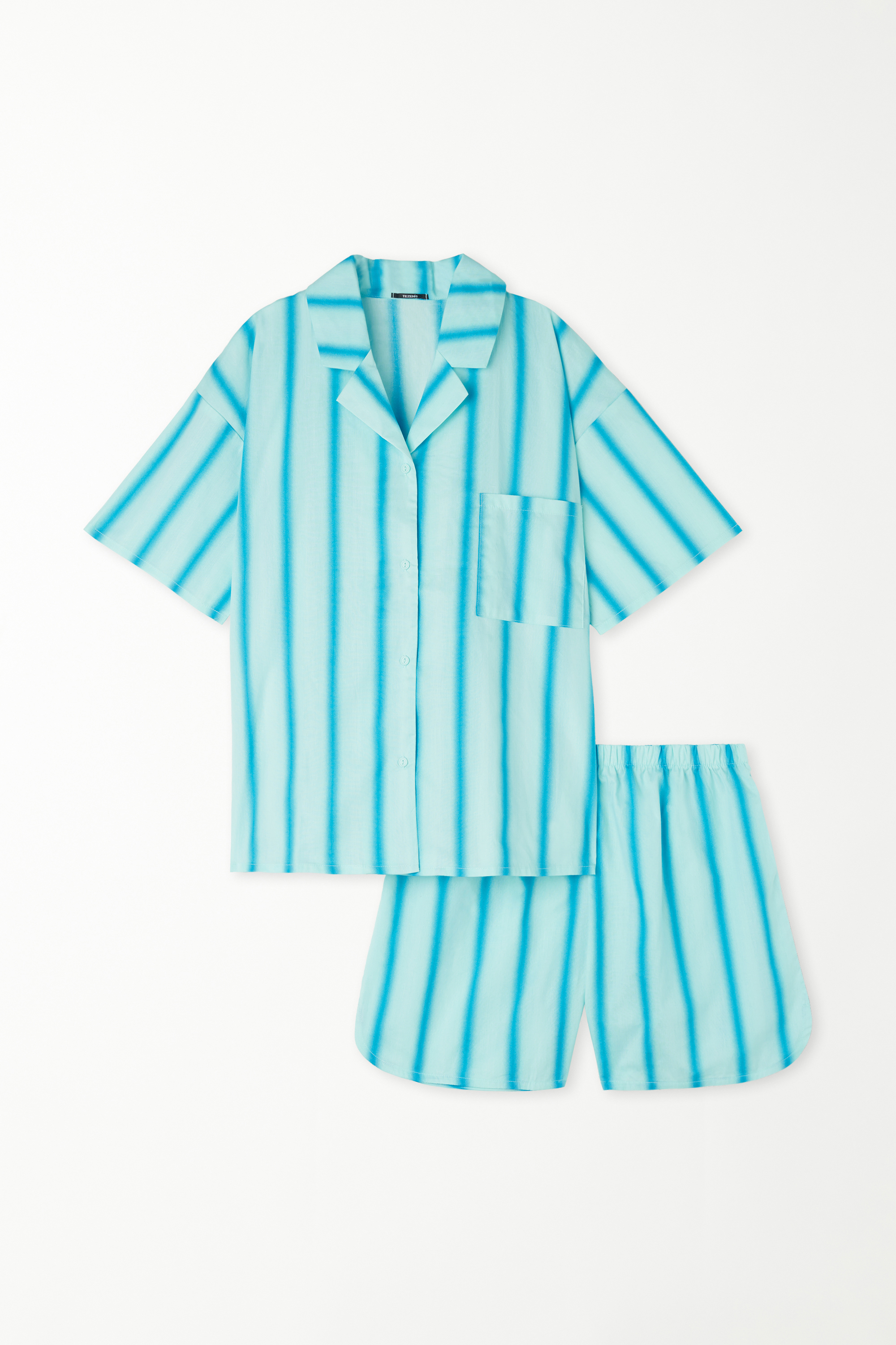 Pijama Curto Aberto em Tecido Algodão