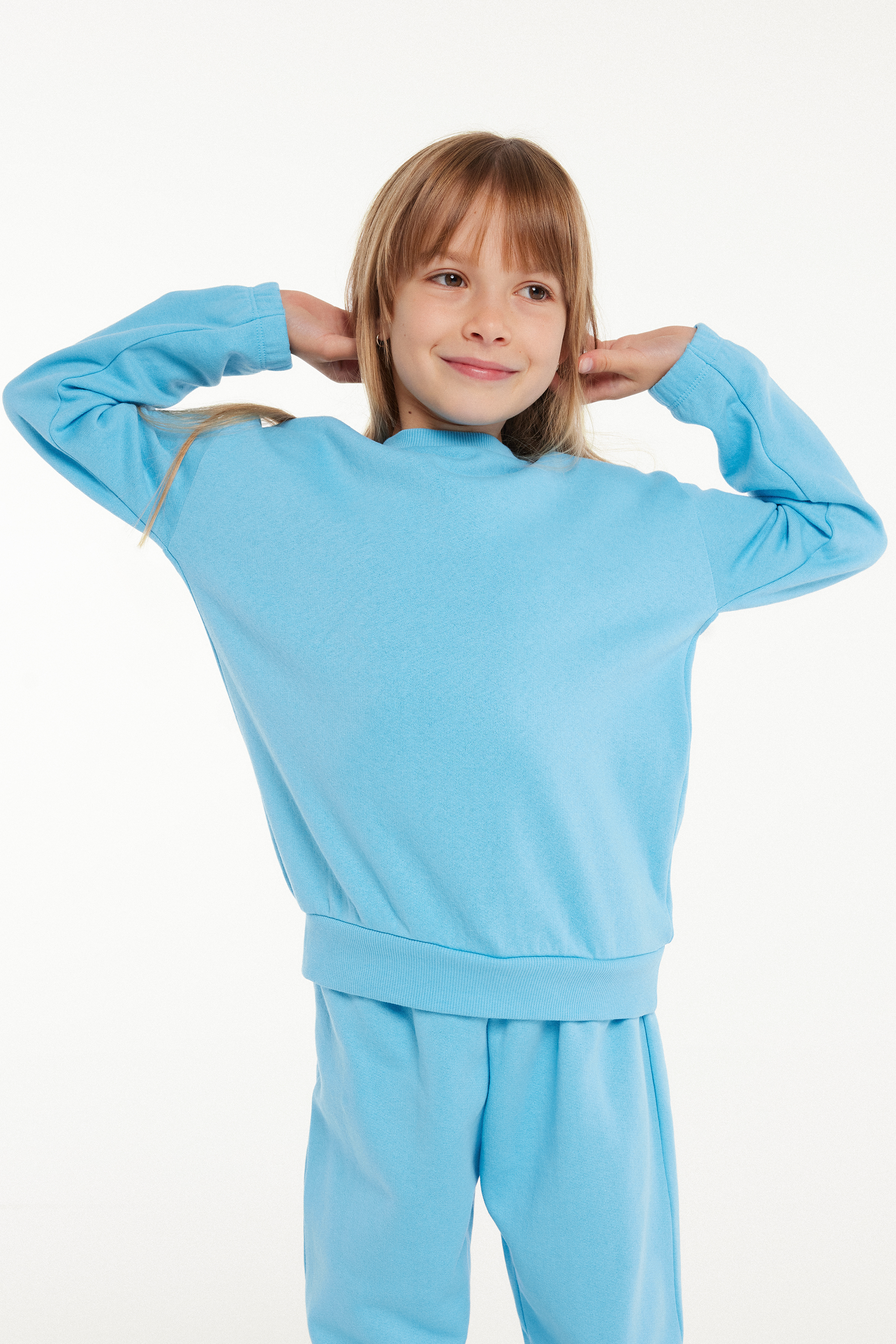 Langarm-Sweatshirt mit Rundhalsausschnitt für Kinder