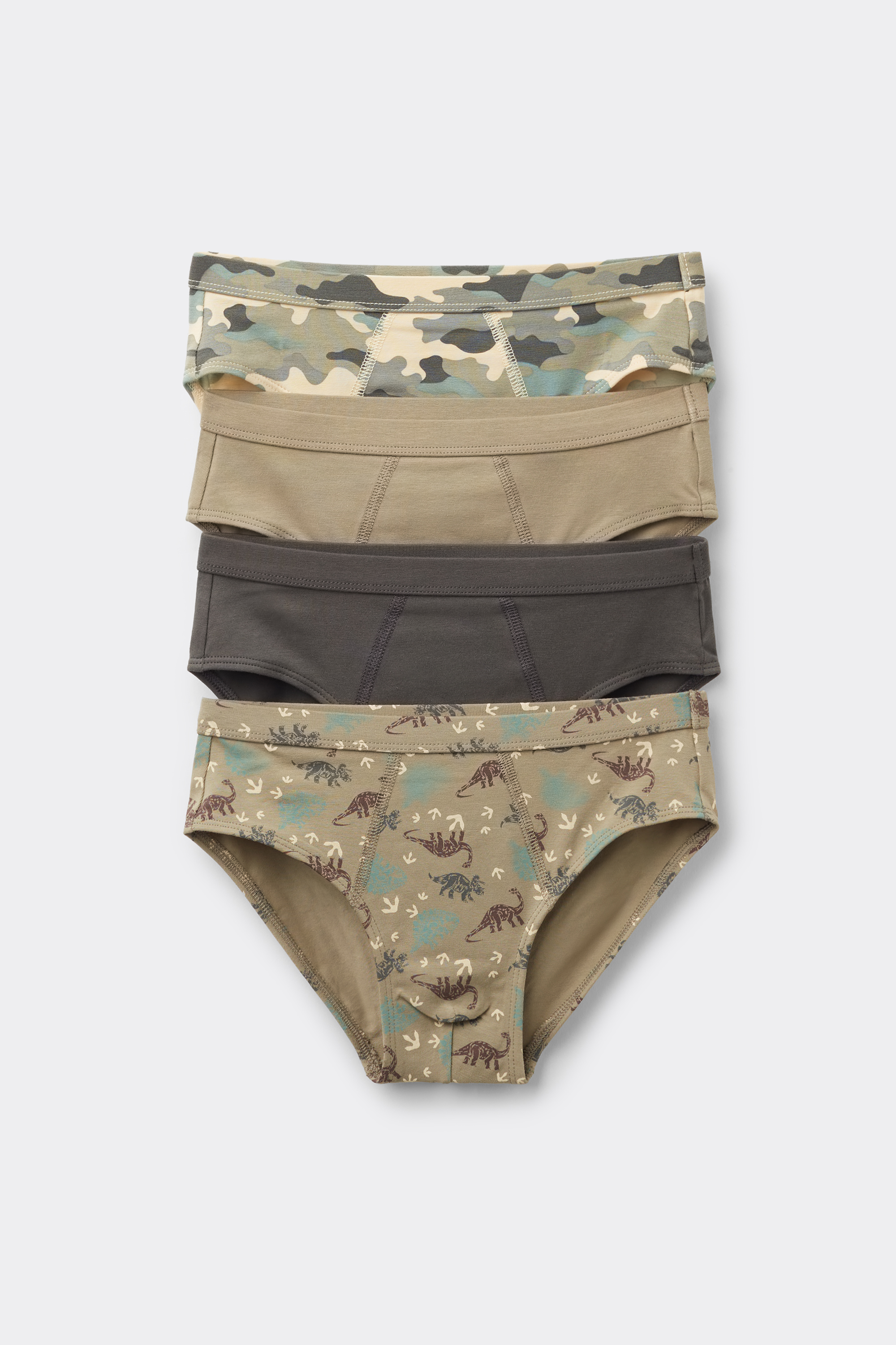4 Paar Jungen-Slip aus Baumwolle mit Print