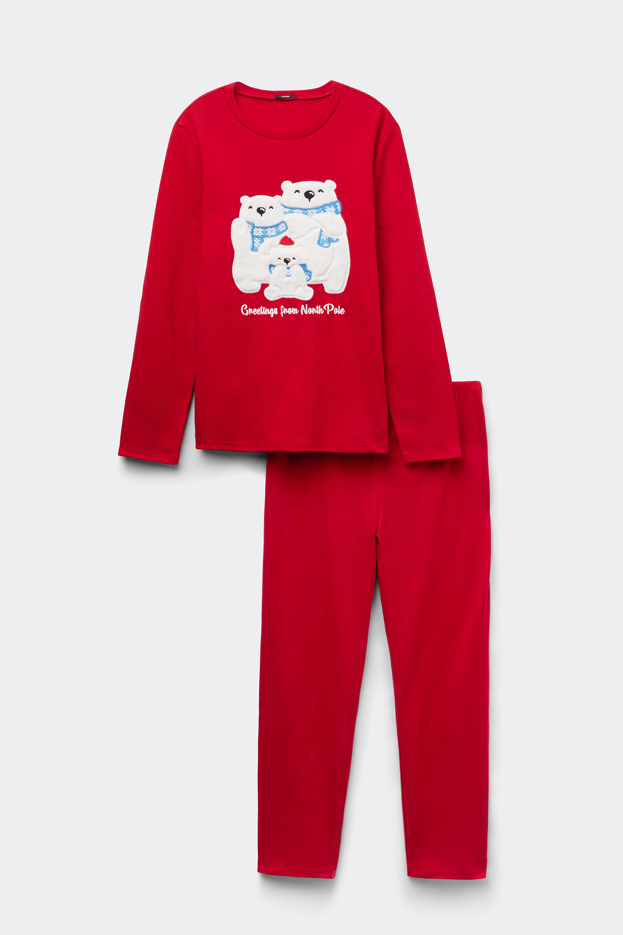 Full-Length Heavyweight Cotton North Pole Patch Pajamas