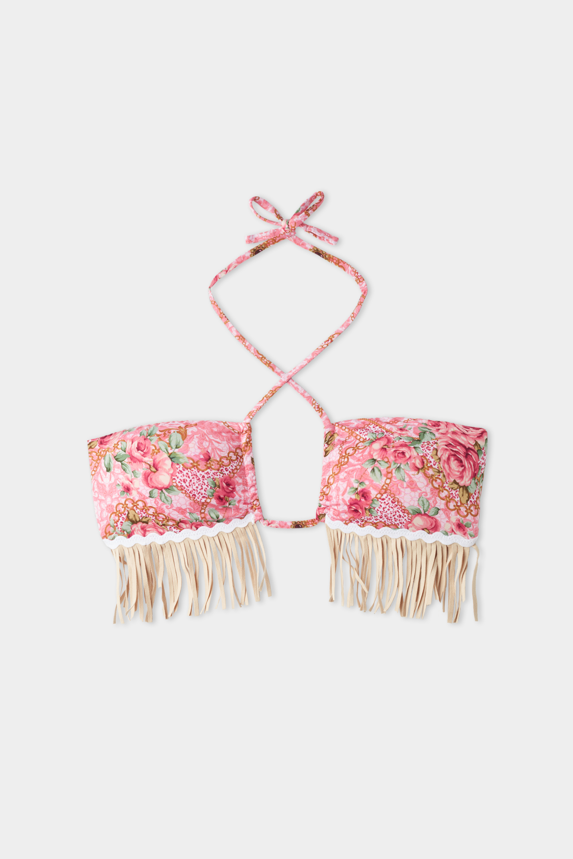 Bustier-Bikinioberteil mit herausnehmbaren Polstern Boho Chic