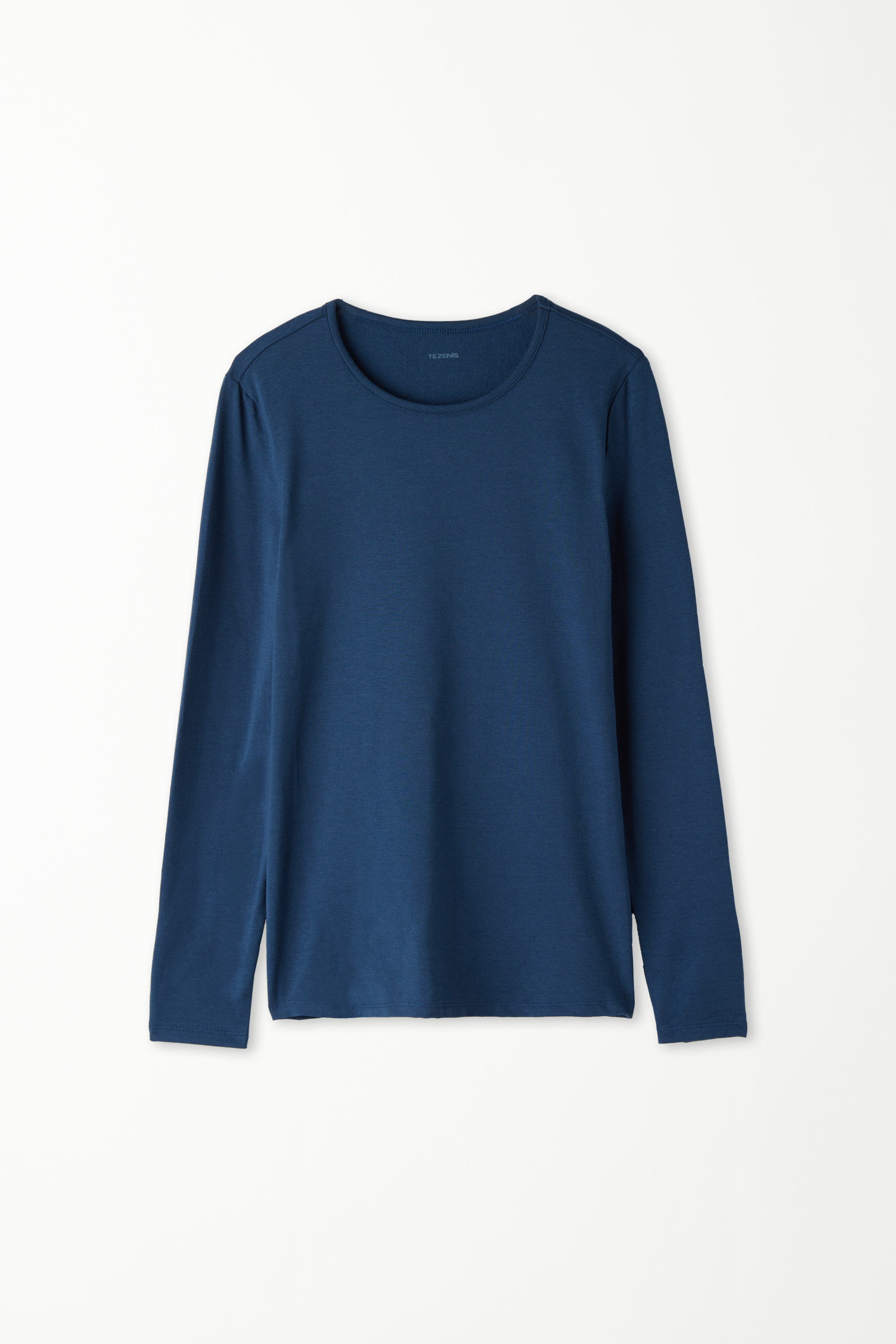 Rundhalsshirt aus Baumwolle und Thermo-Modal