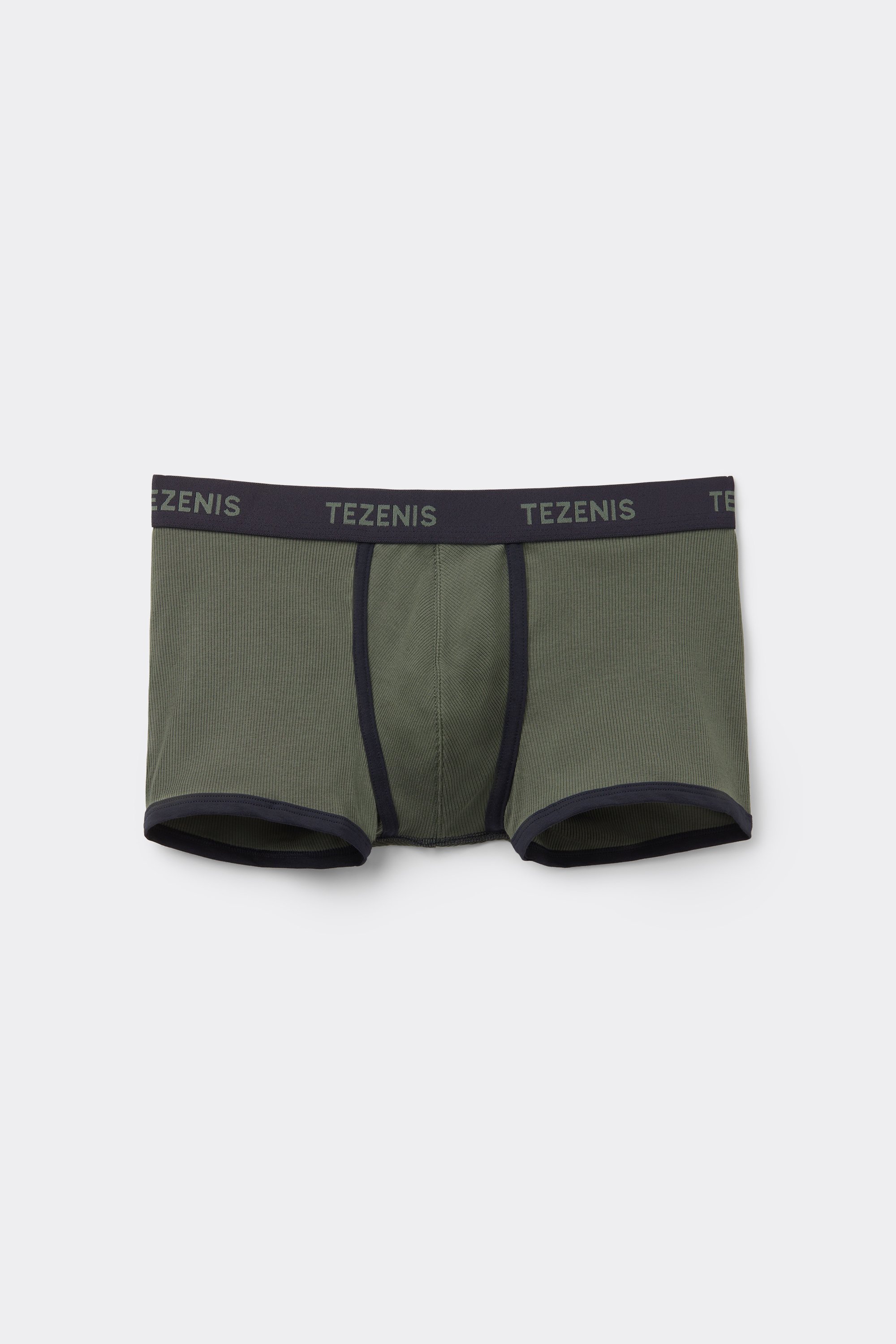 Boxer in Cotone a Costine con Elastico Logato