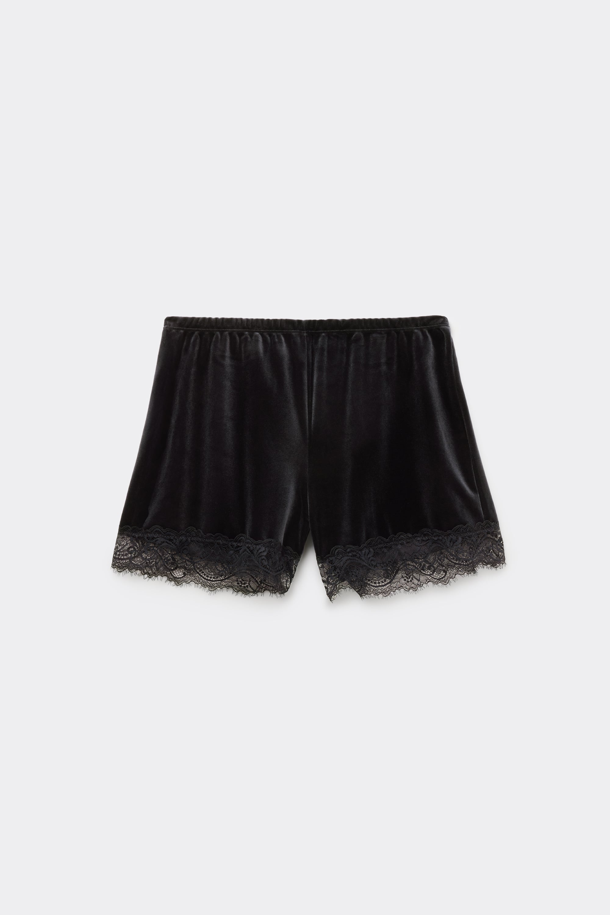 Shorts in Velluto e Pizzo