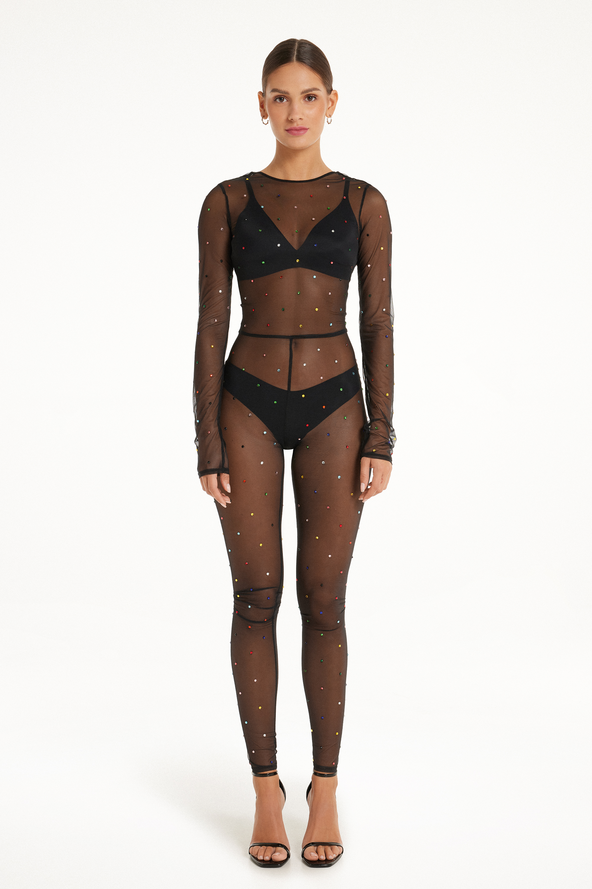 Maglia trasparente nera best sale tezenis