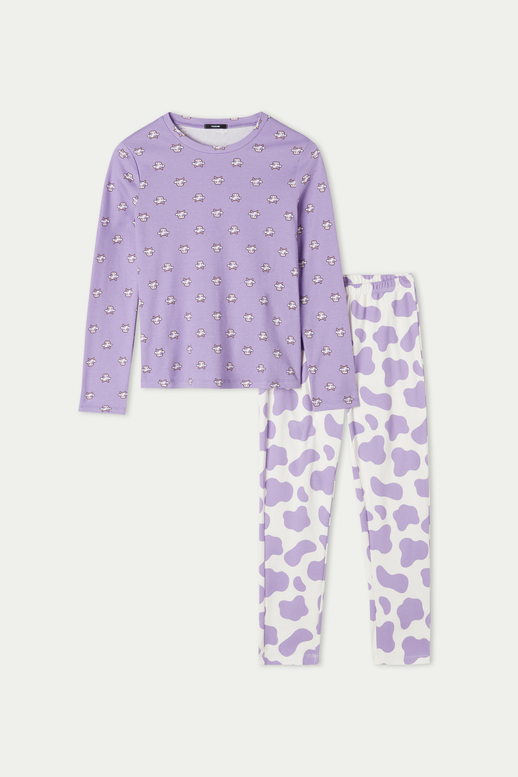 Pigiama Lungo Bimba Stampa Mucche Bambina Taglia Tezenis Bambina Abbigliamento Abbigliamento per la notte Pigiami 