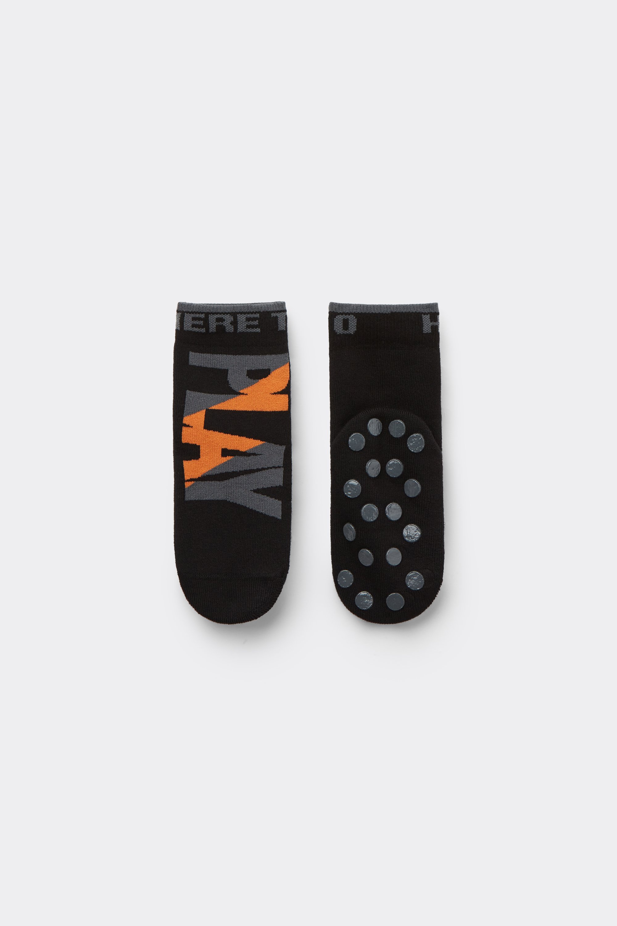 Boys’ Short Patterned Non-Slip Socks