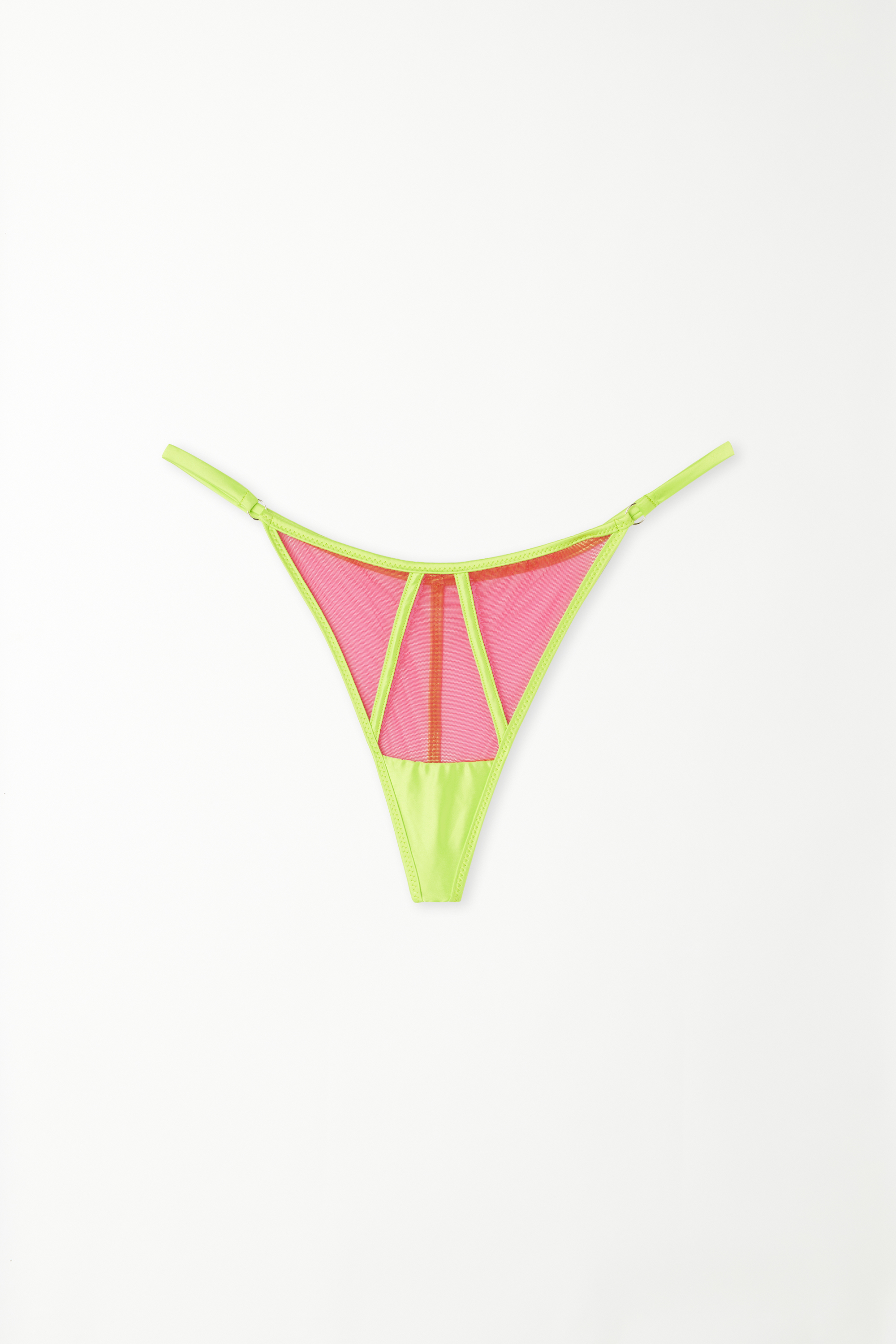 Colorful Tulle G-String with Tanga-Style Panel