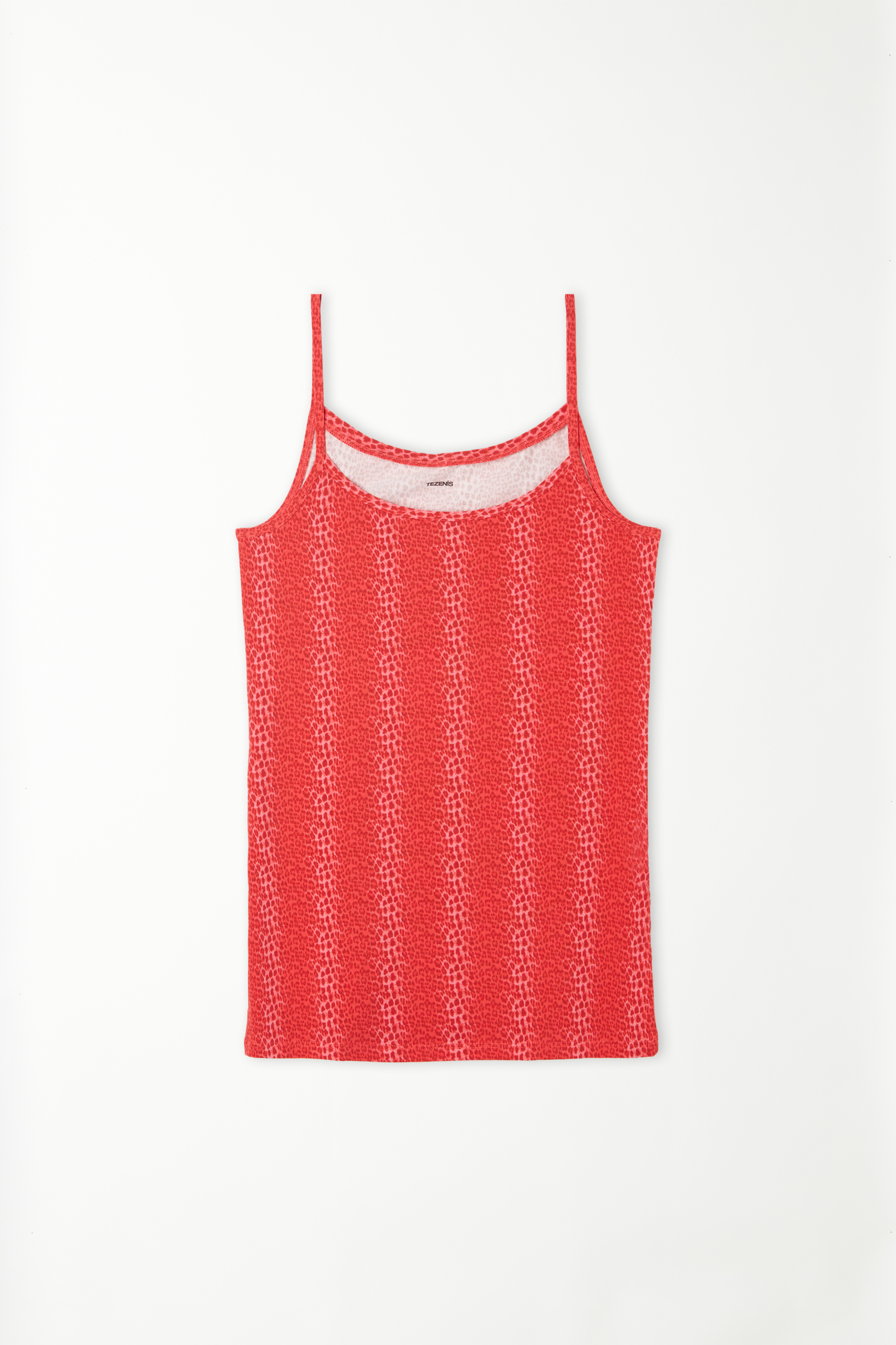 Round Neck Tank Top in Stretch Cotton