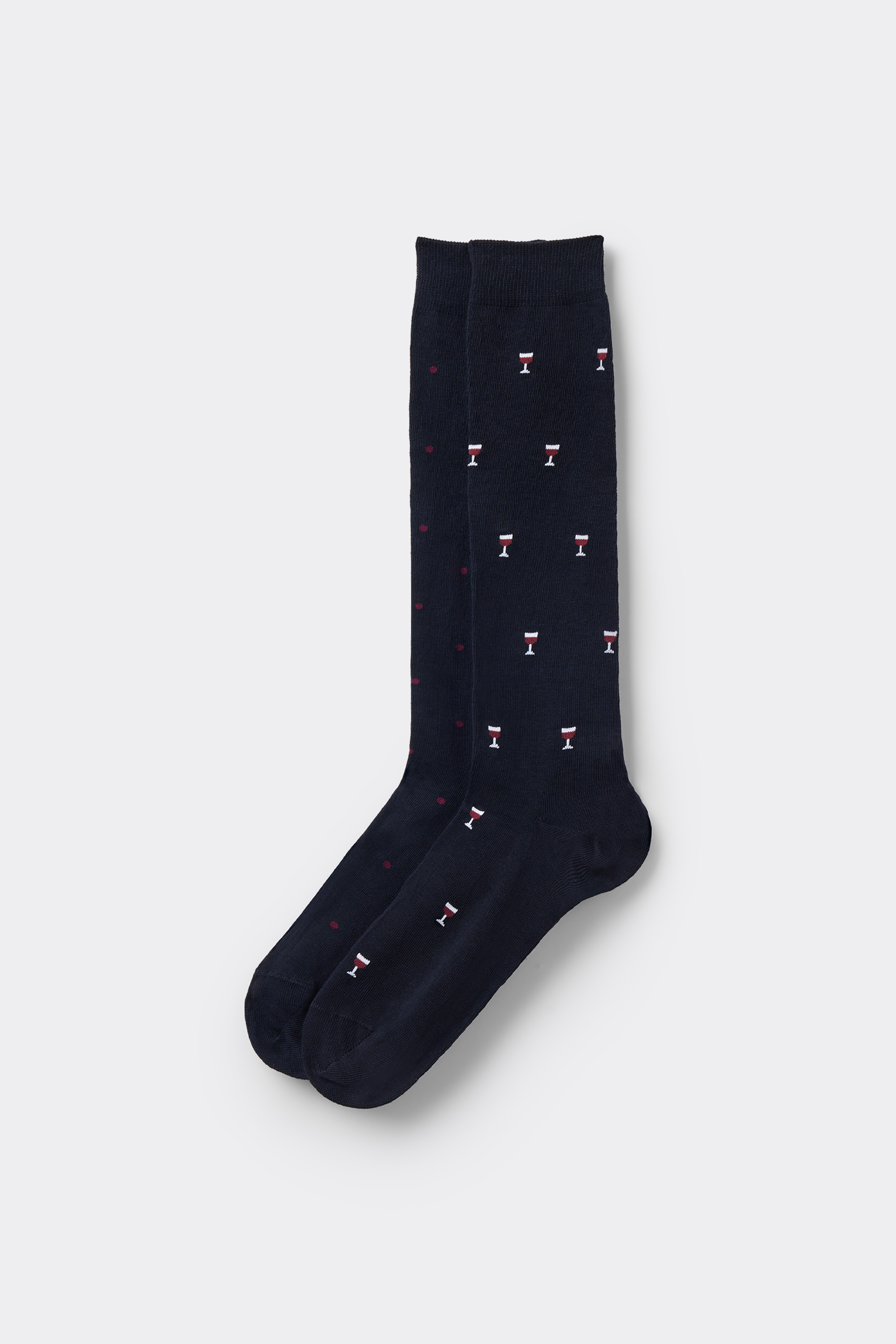 2 Pairs of Men’s Long Patterned Cotton Socks