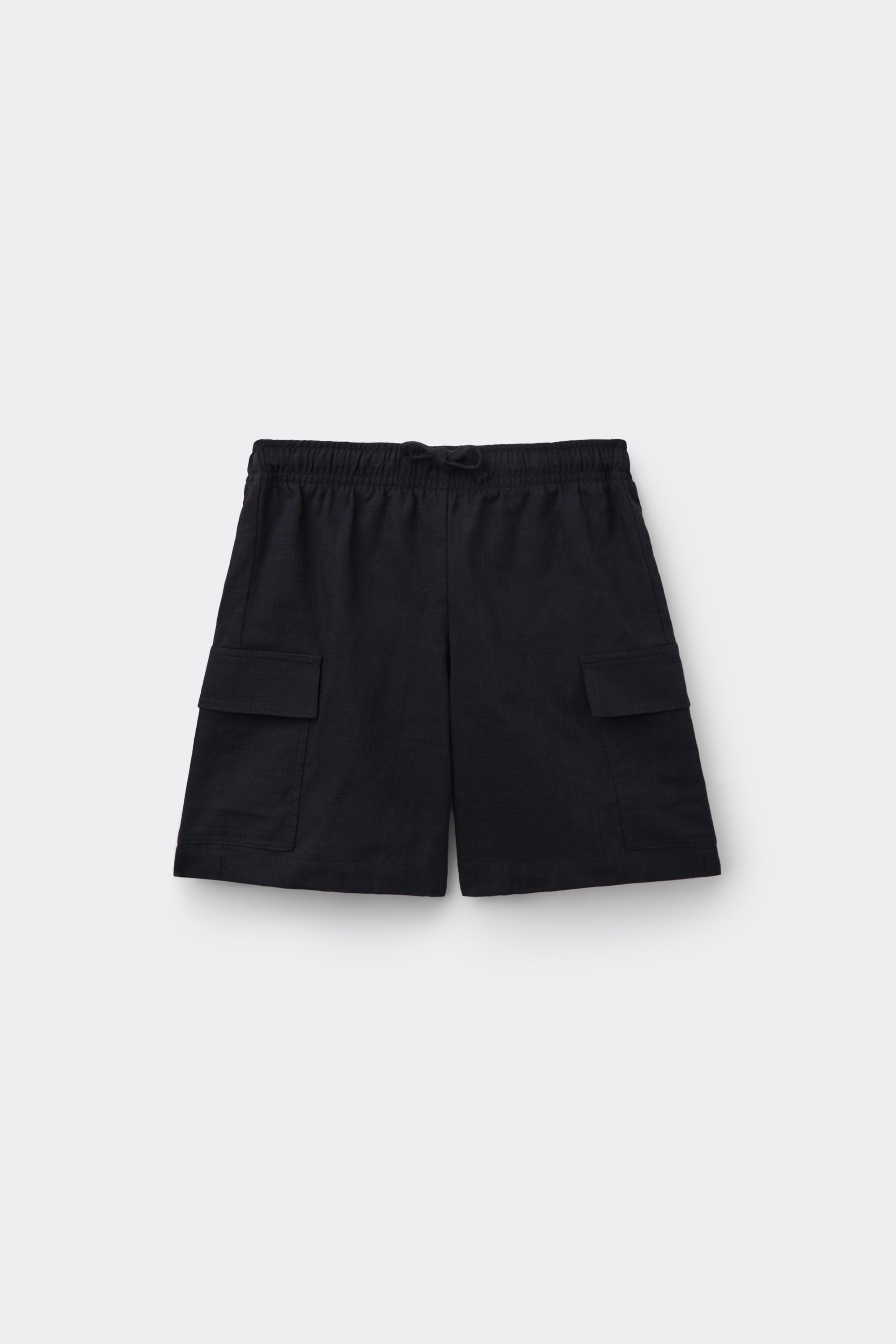 Pantalones Cortos Cargo Tela Algod&oacute;n Efecto Lino