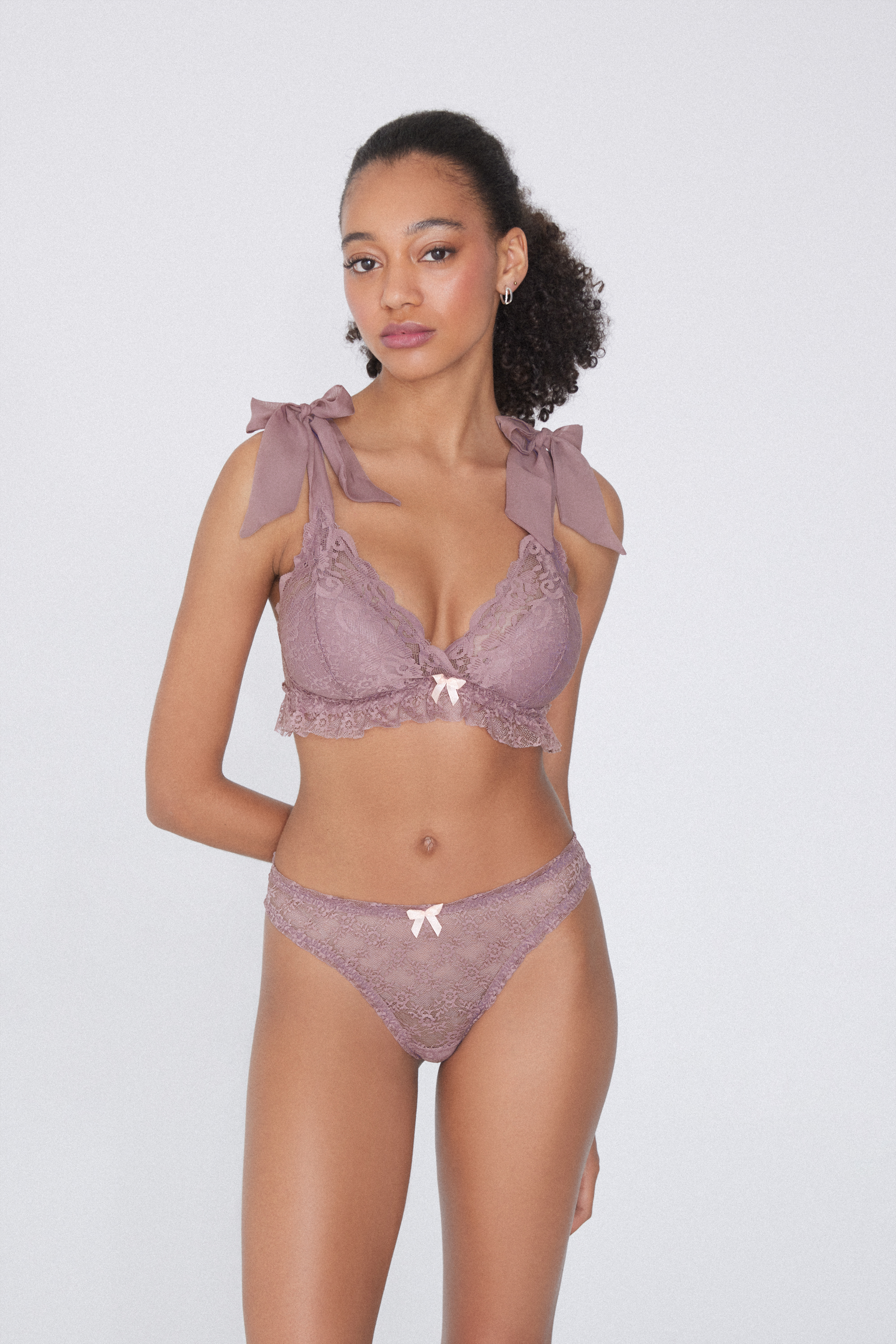 Sujetador Triángulo con Copas de Espuma Fina Soft Mauve Chiffon Havana