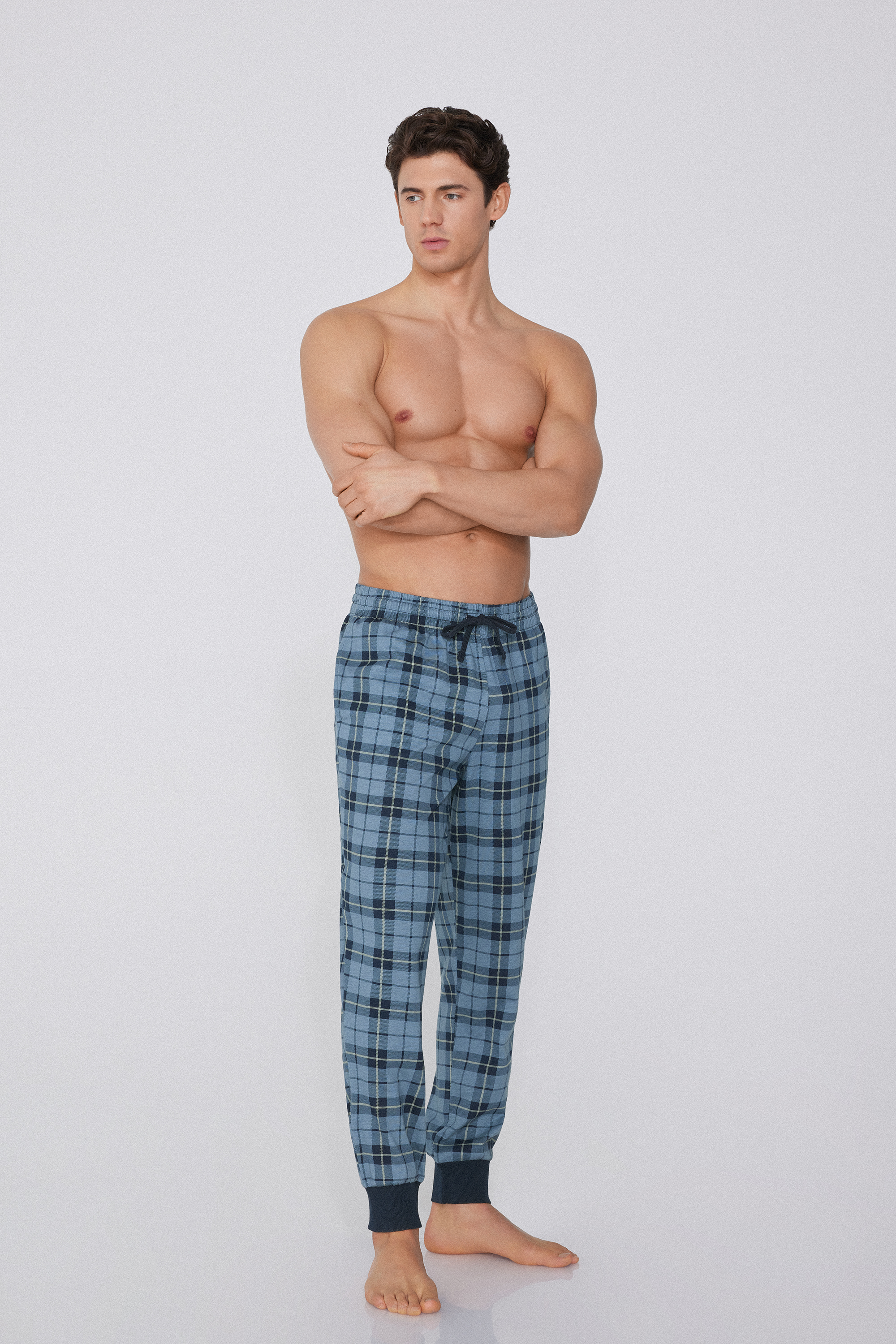 Pantalone Lungo in Cotone con Polsini