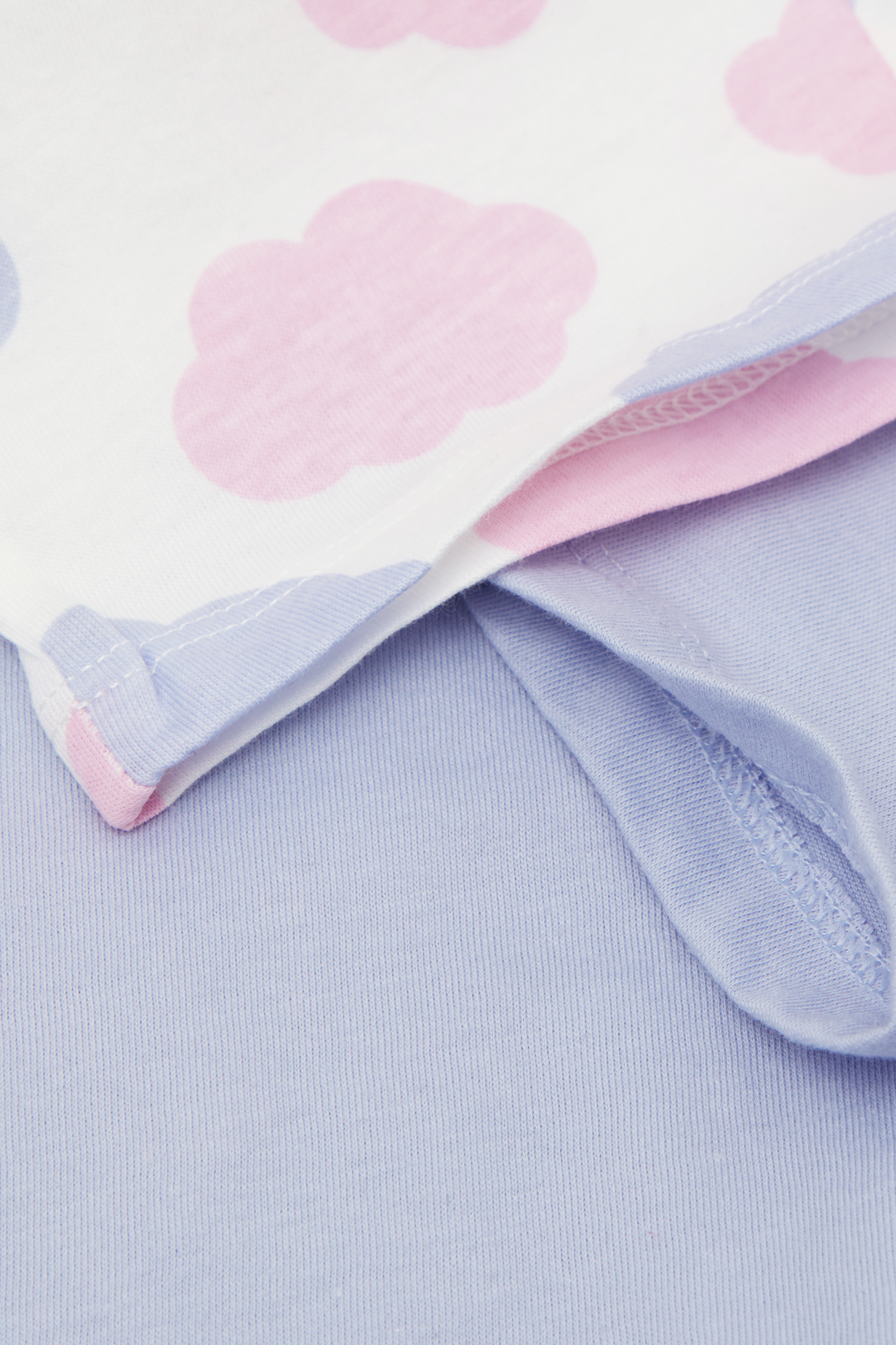Pigiama Lungo Bimba in Cotone Stampa Nuvole