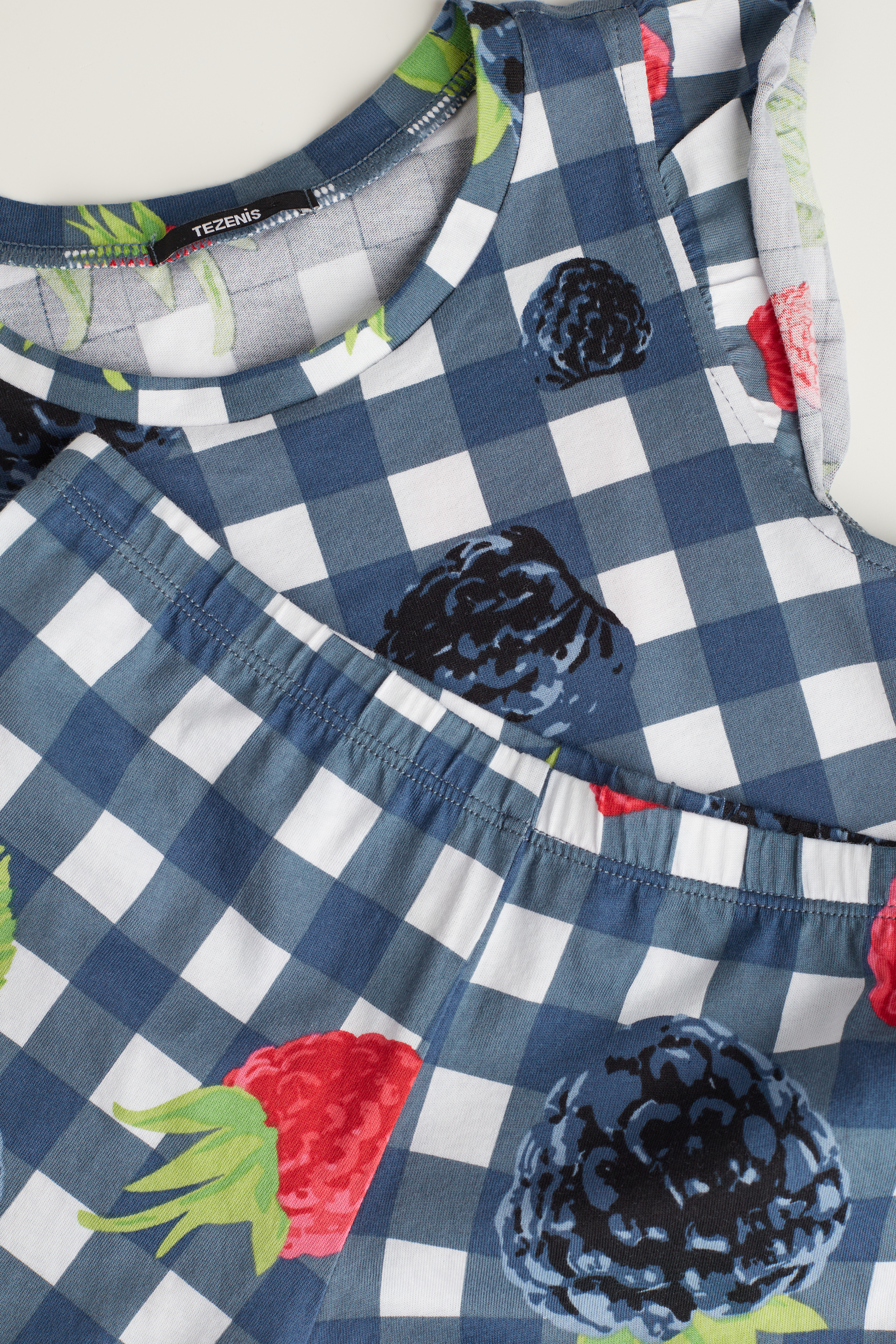 Girls’ Short Cotton Raspberry Print Pyjamas