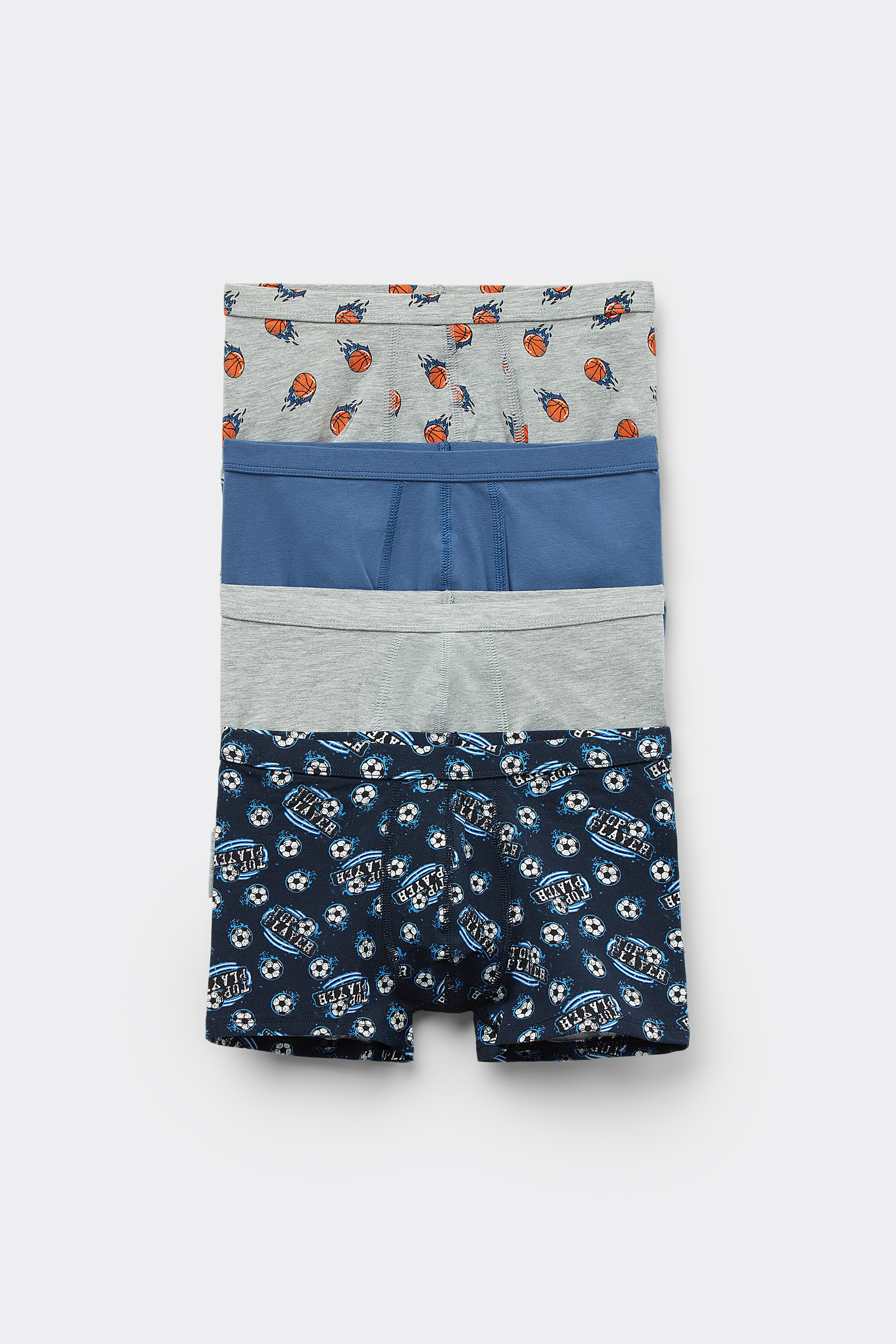 4 Paia di Boxer Bimbo in Cotone Stampato