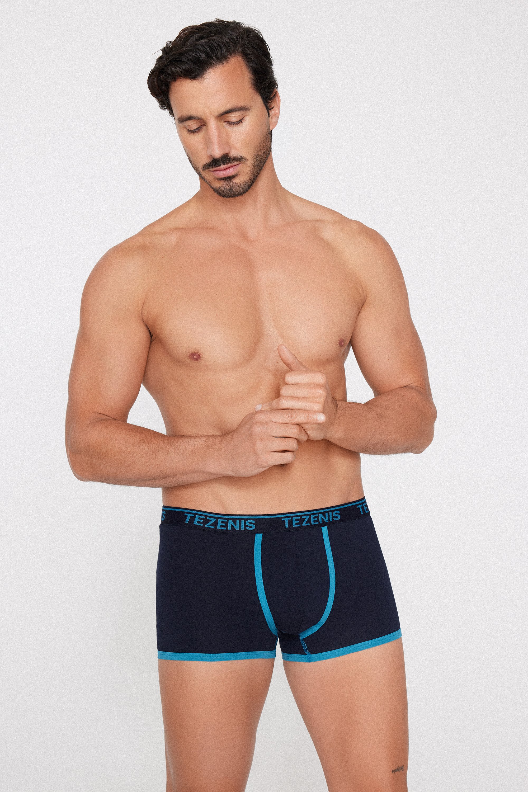 Boxershorts aus Bio-Baumwolle mit farblich abgesetzten Einfassungen und Logo