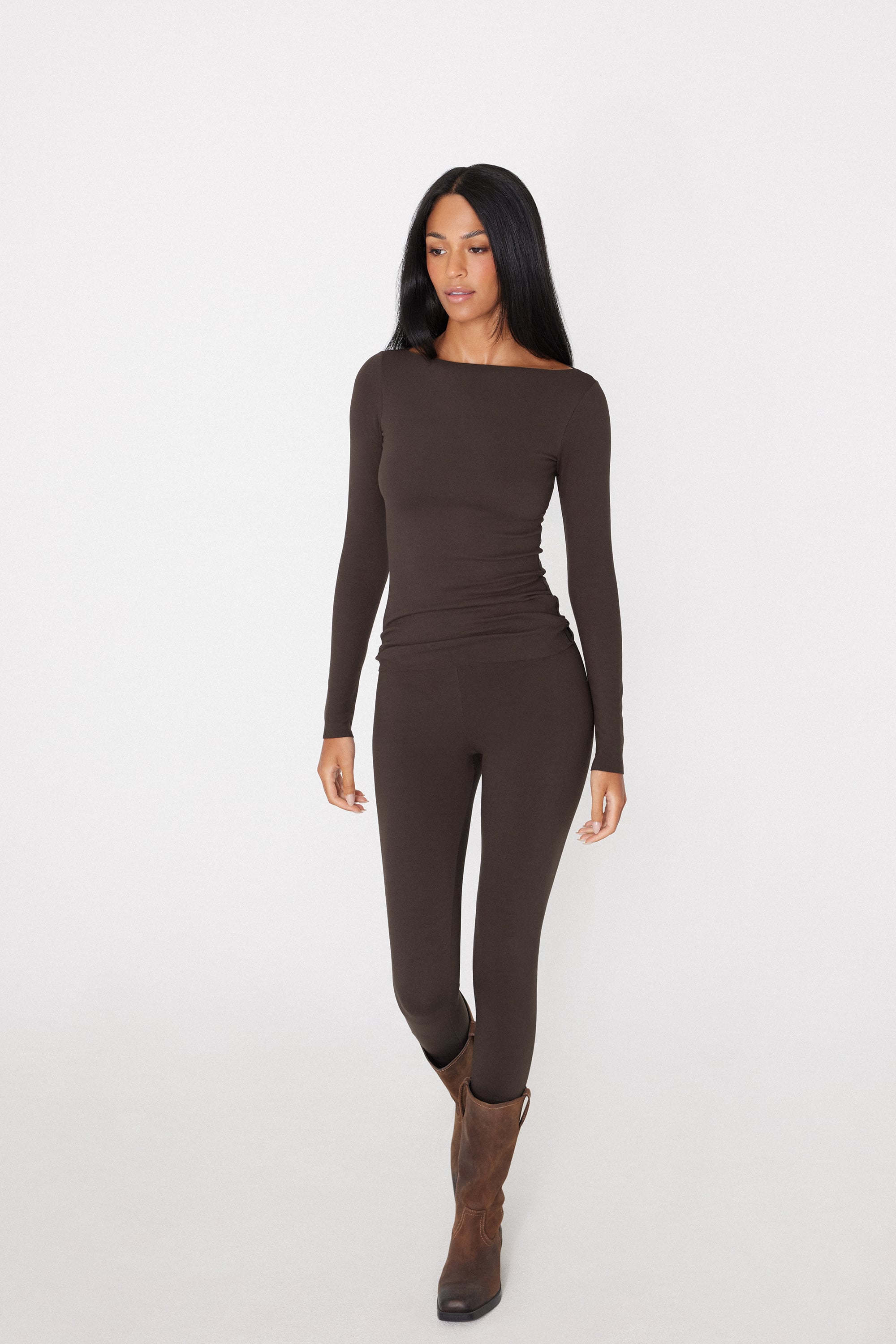 Pull Col Bateau Manches Longues Invisible Therm