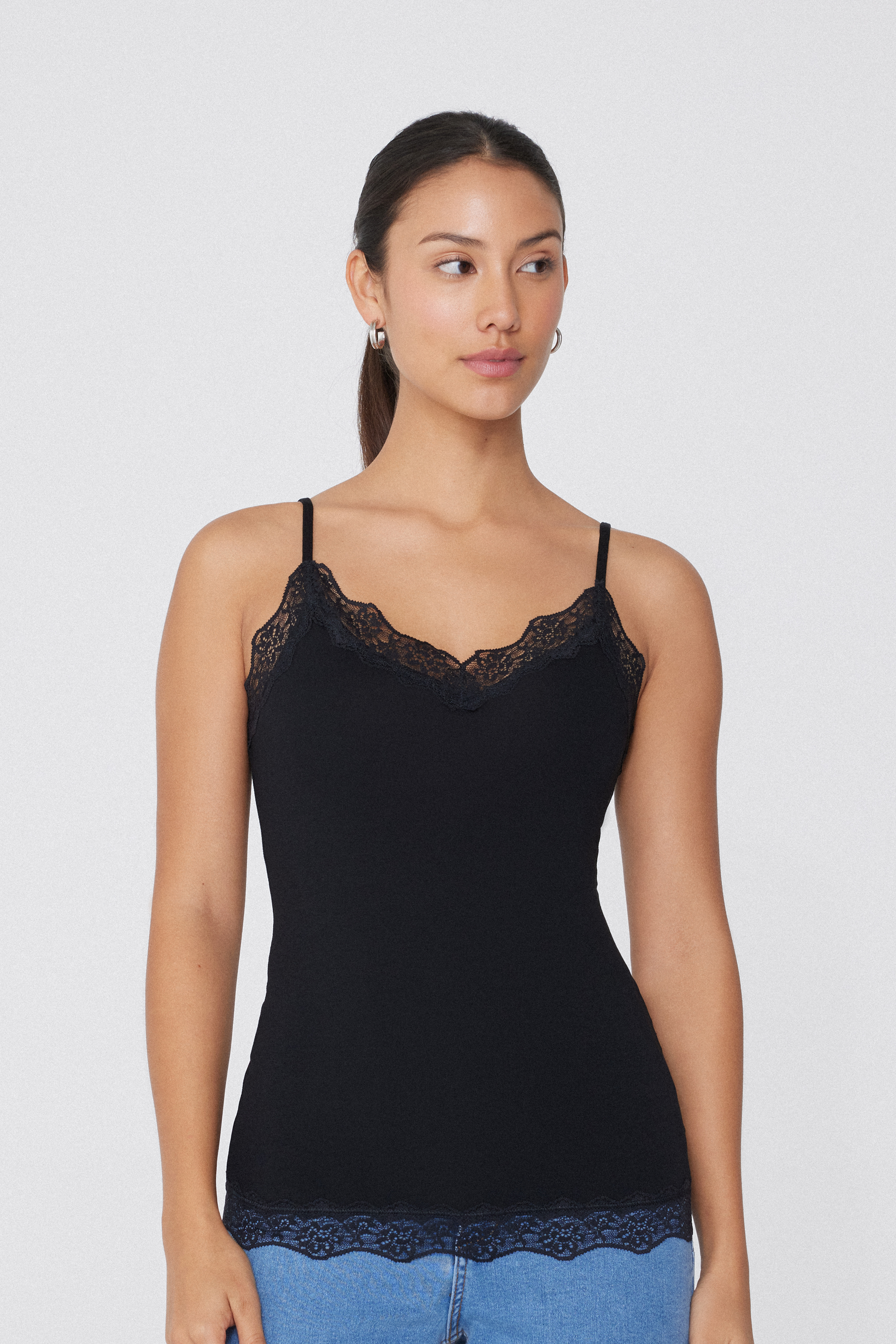 Lace Insert Vest Top - Tezenis