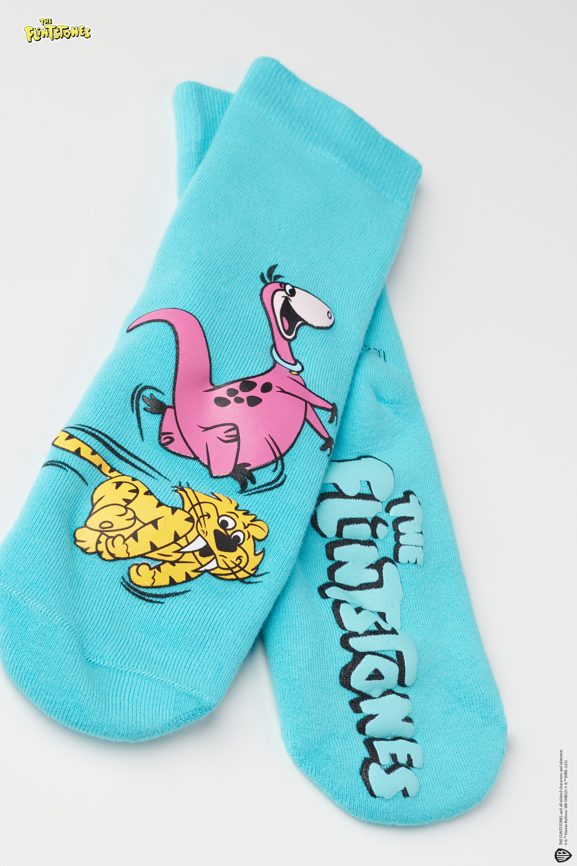 Calcetines Antideslizantes con Estampado Flintstones para Mujer