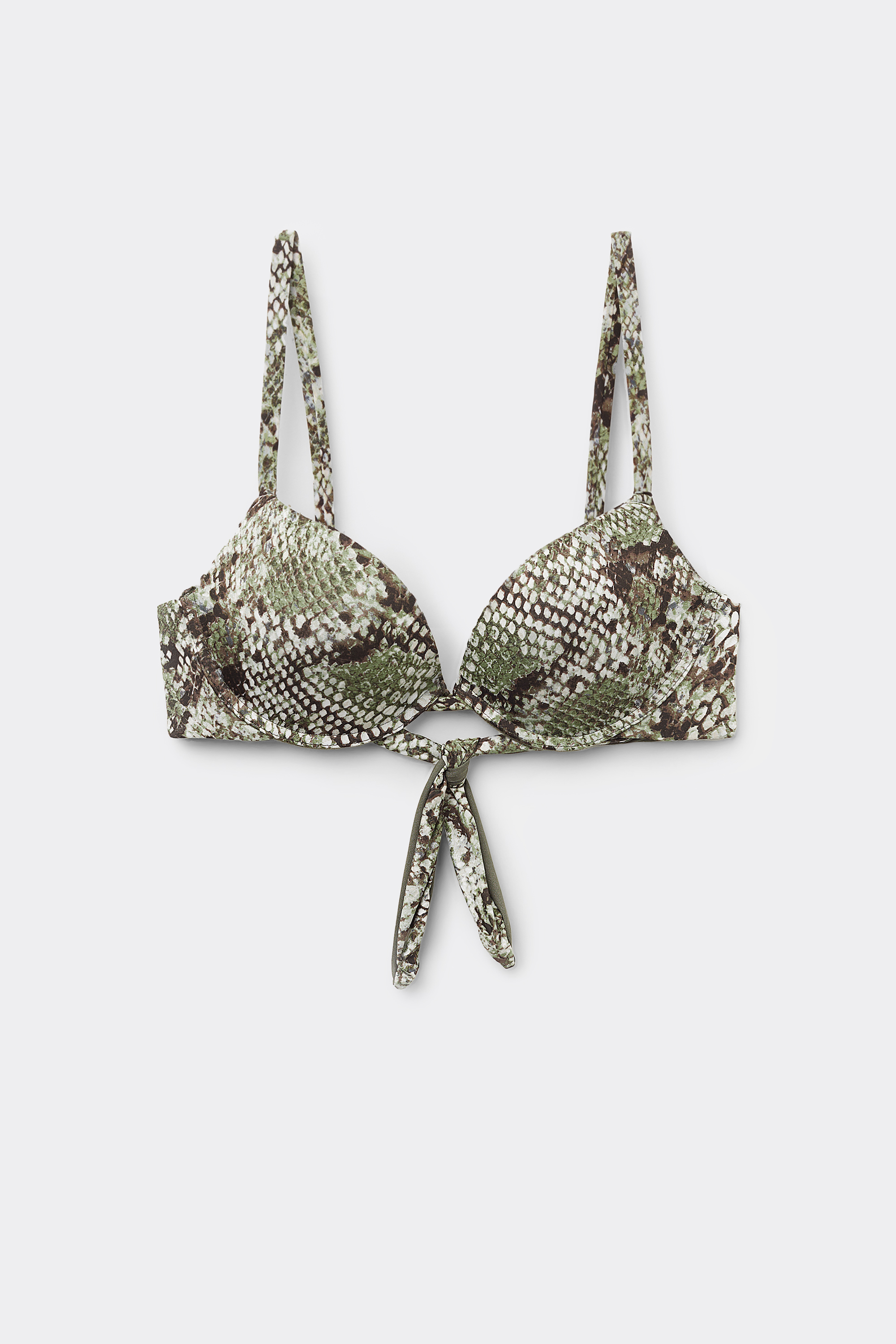 Color Snake Padded Push-Up Bikini Top