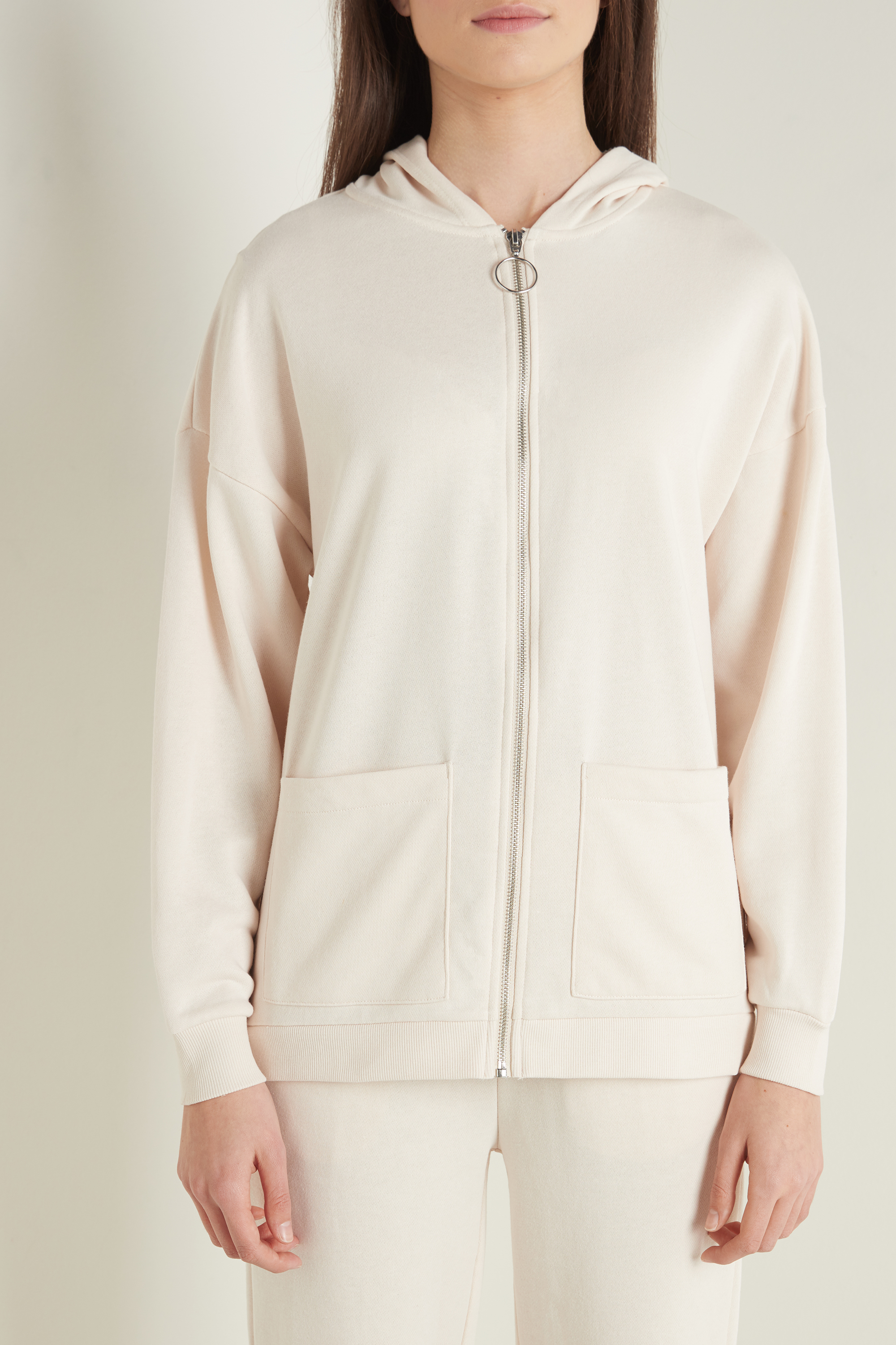 Felpa Manica Lunga con Cappuccio e Zip | Tezenis