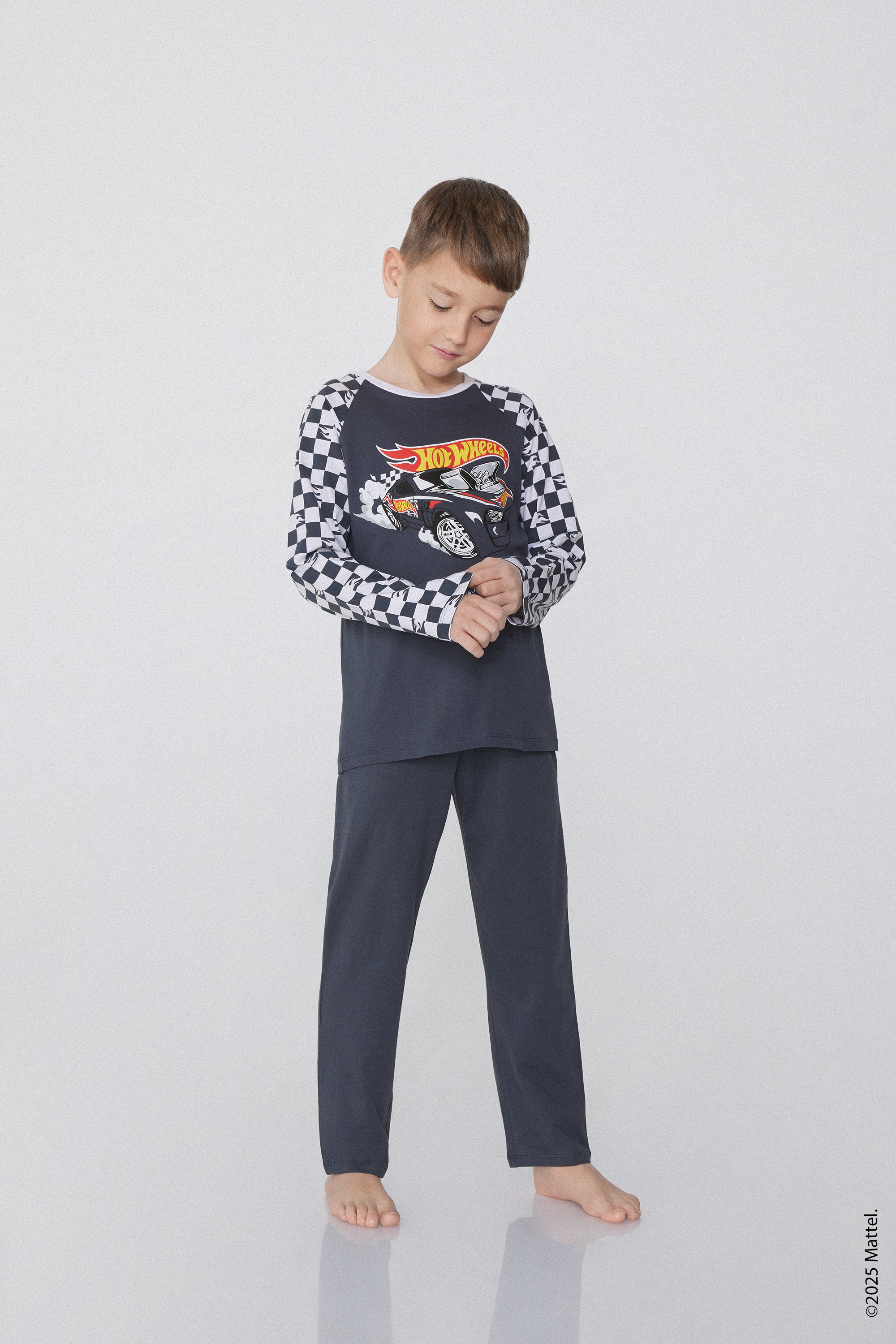 Boys’ Hot Wheels Print Long Cotton Pyjamas