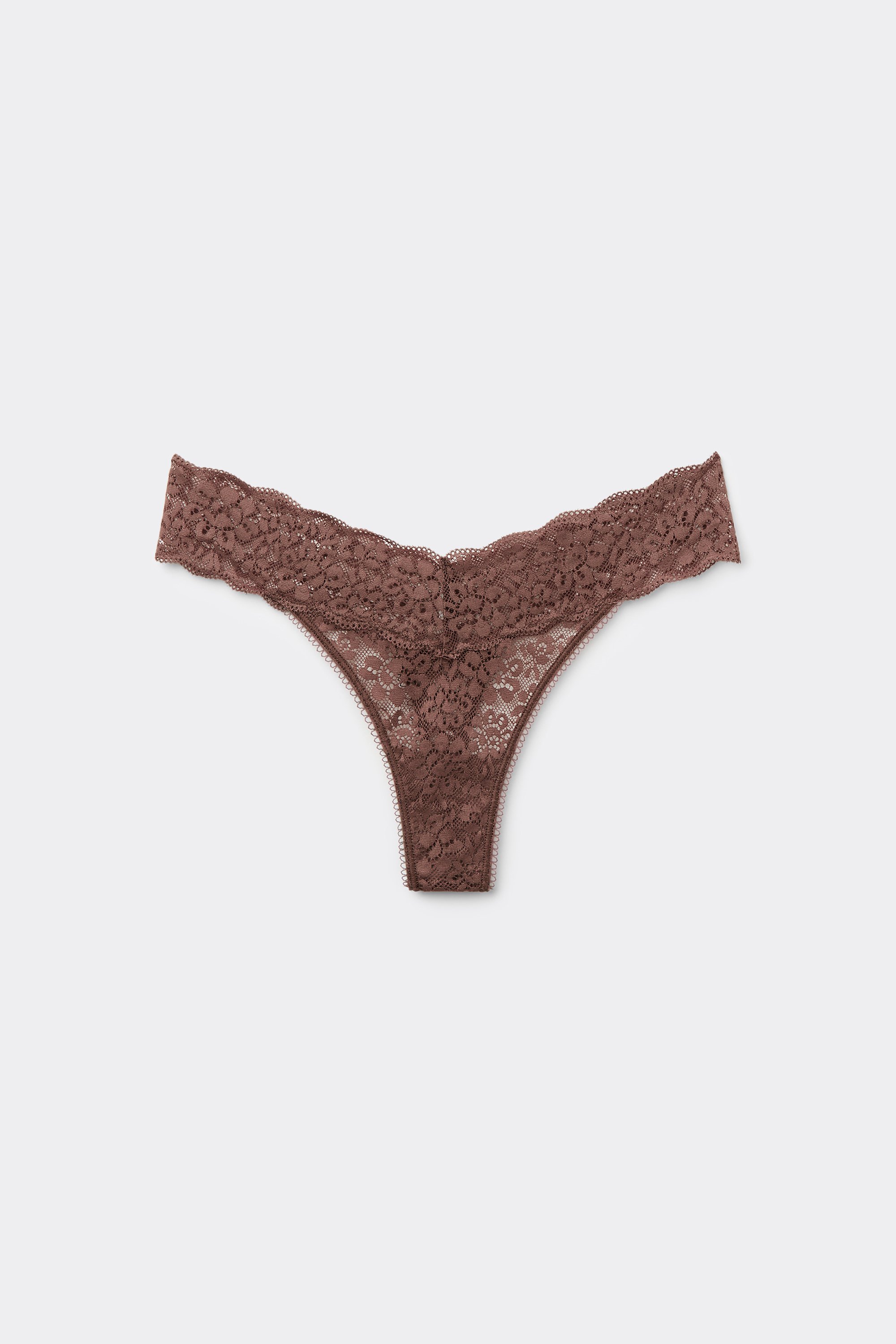 Recycled Lace High-Cut Thong