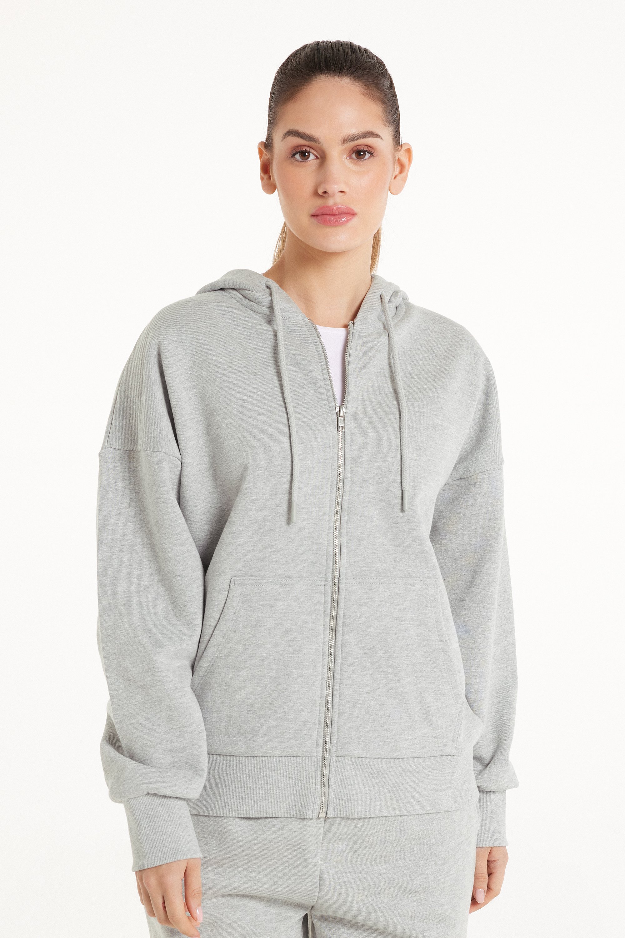 Long Sleeve Zip Heavyweight Hoodie Sweatshirt