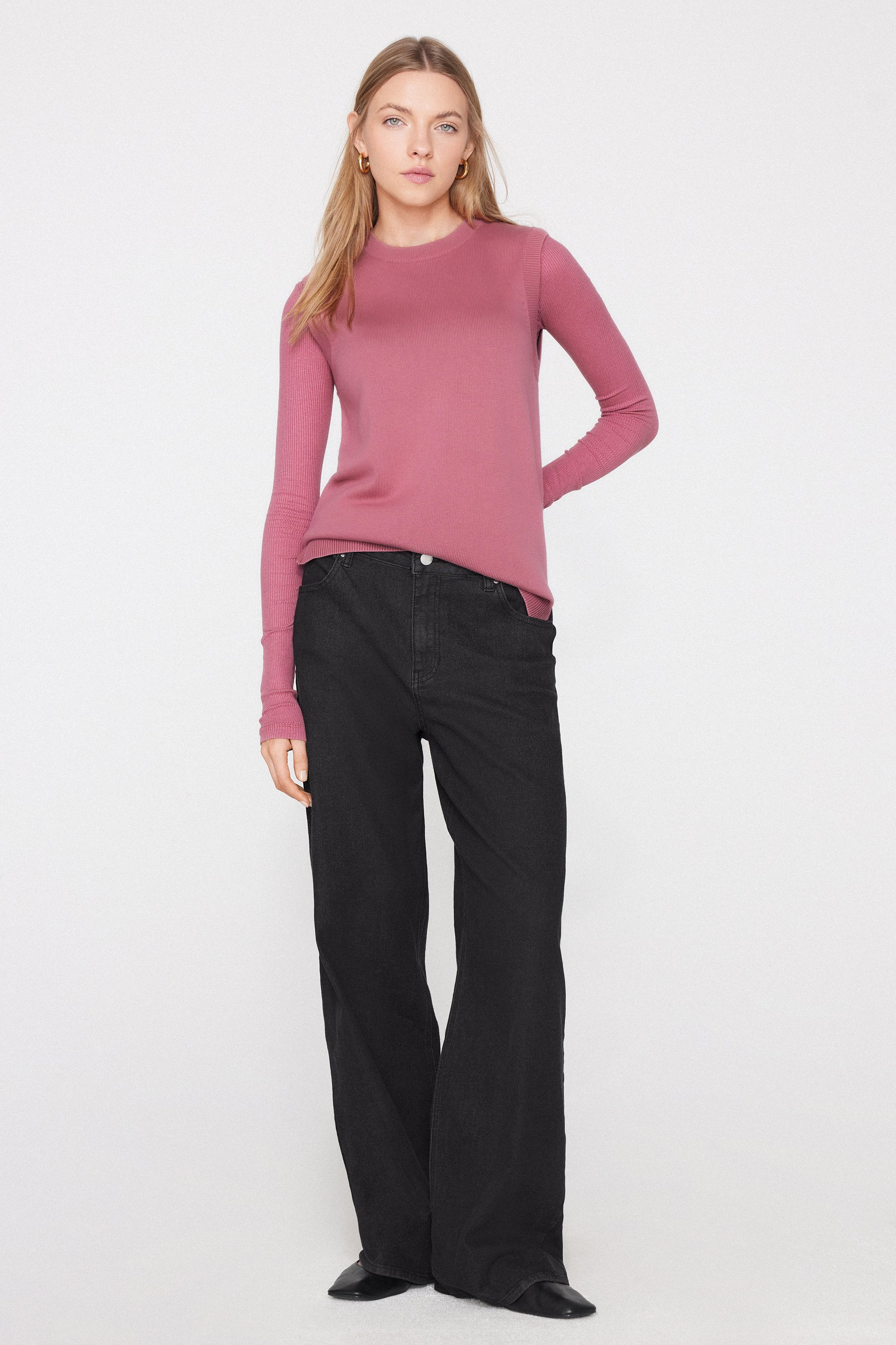 Gilet Cotone e Modal in Maglia Calata