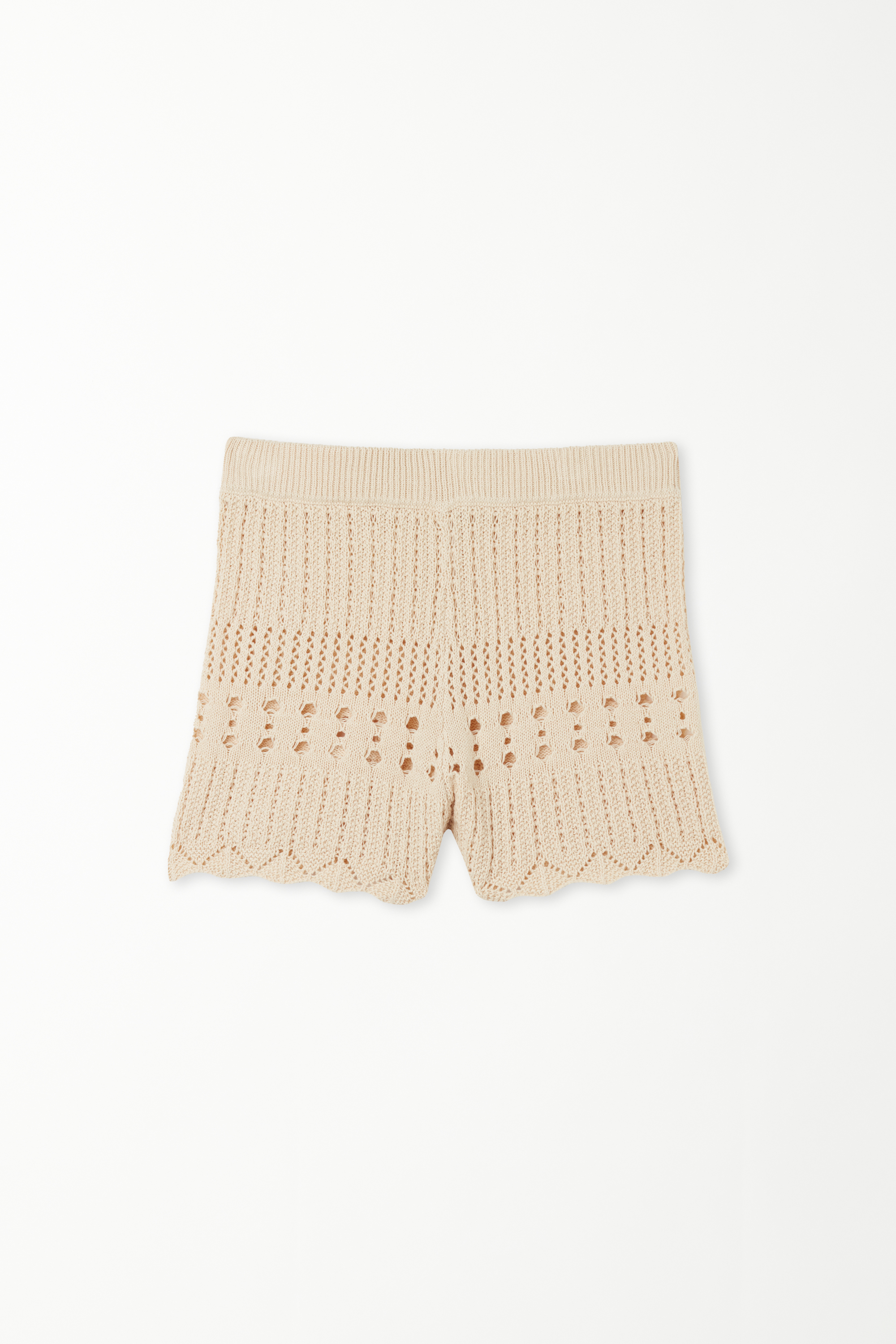 High-Waist Crochet Shorts