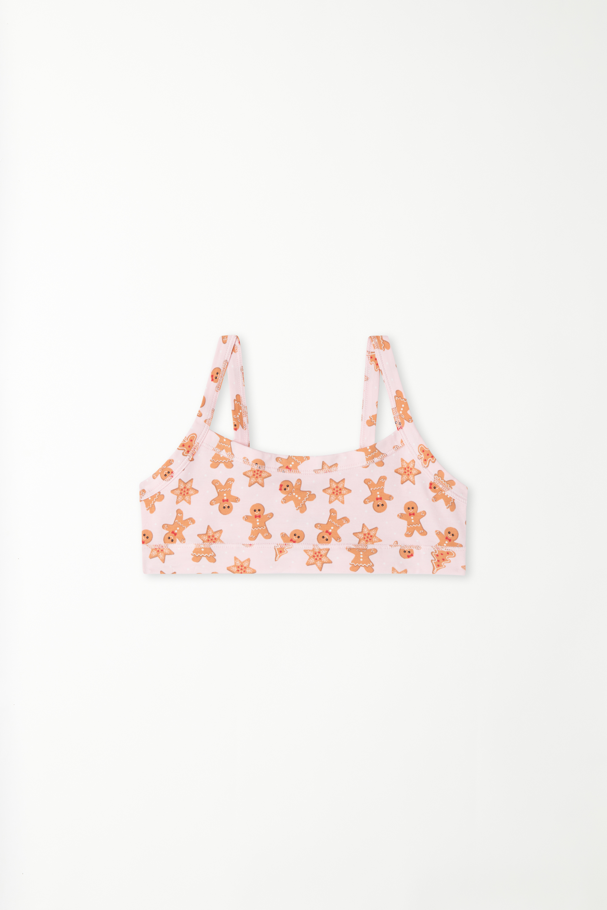 Girls' Cotton Bralette with Christmas Print