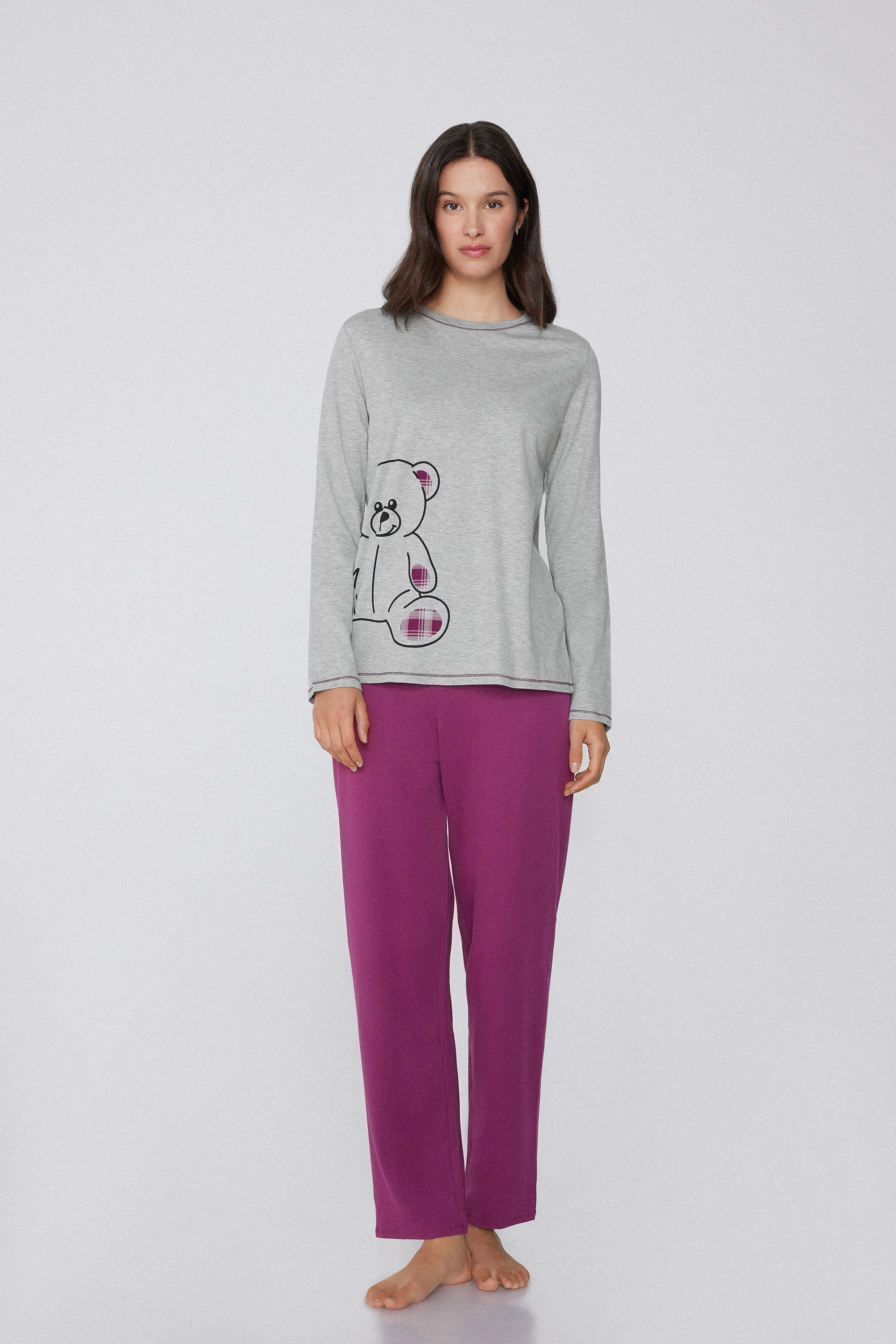 Pyjama Long Coton Imprimé Ours