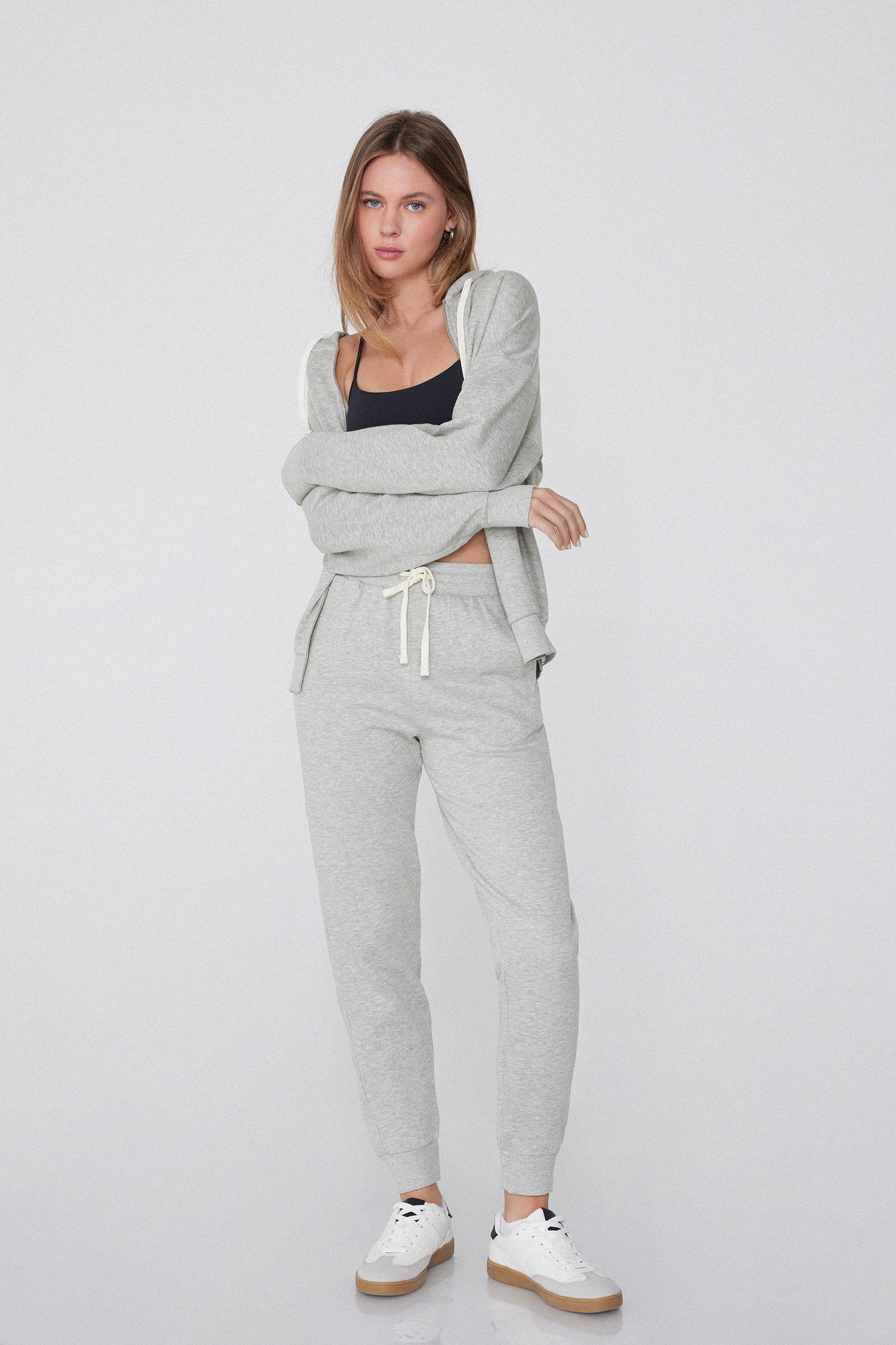 Thick Fleece Trousers with Drawstring and Pockets