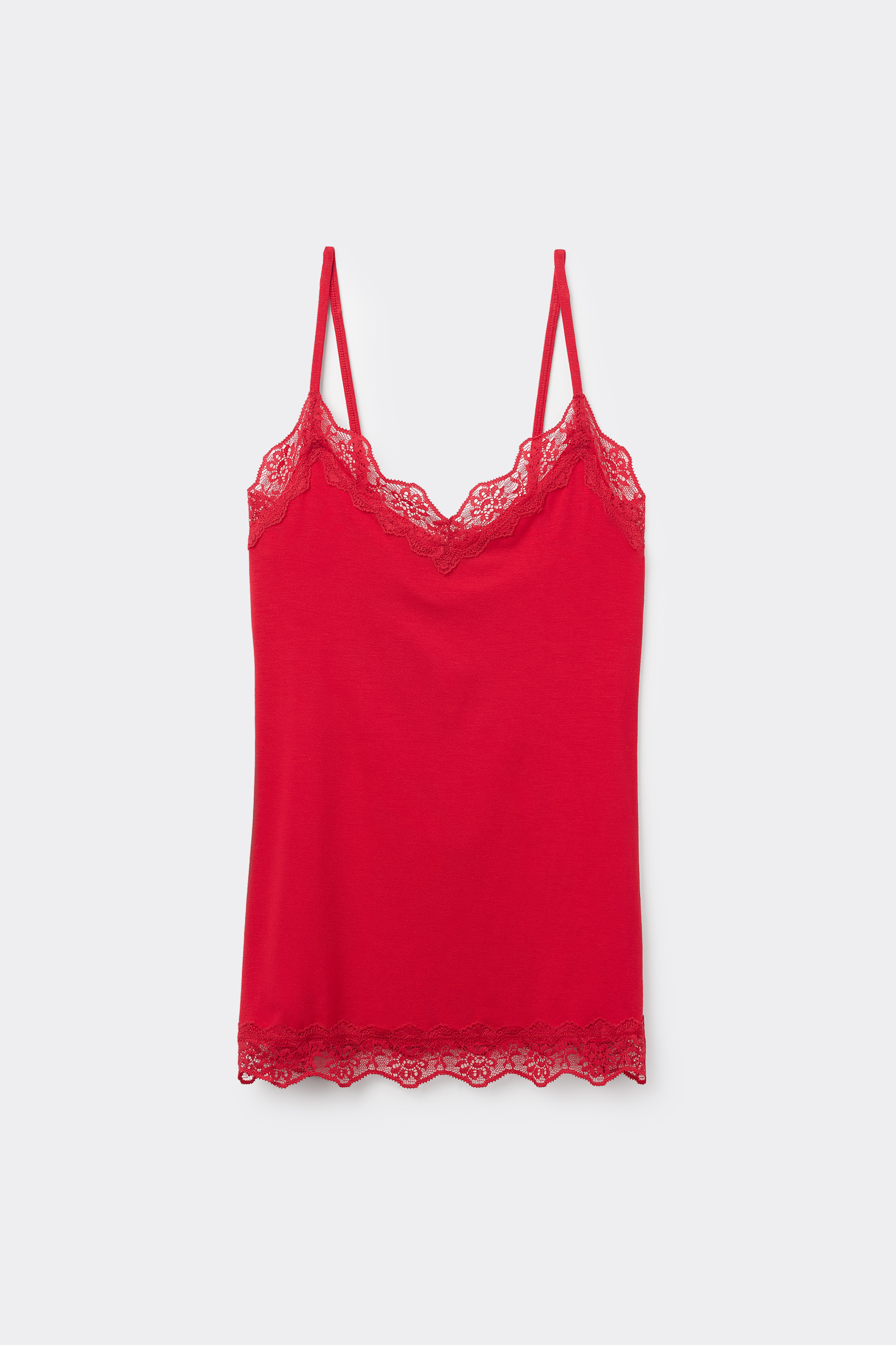 Lace Insert Vest Top