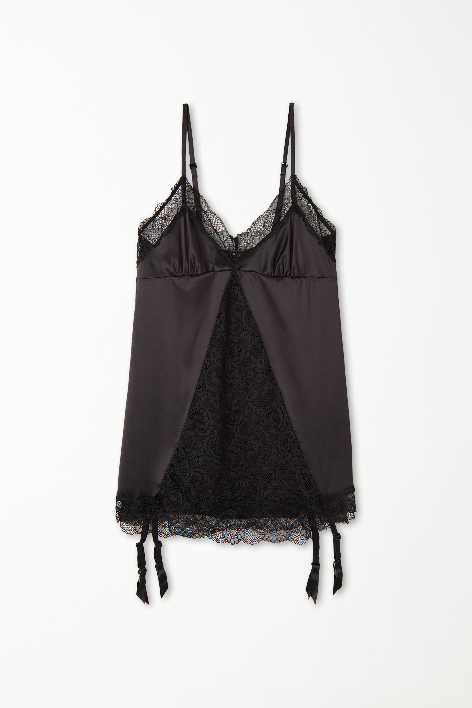 Babydoll a Triangolo con Reggicalze Timeless Lace