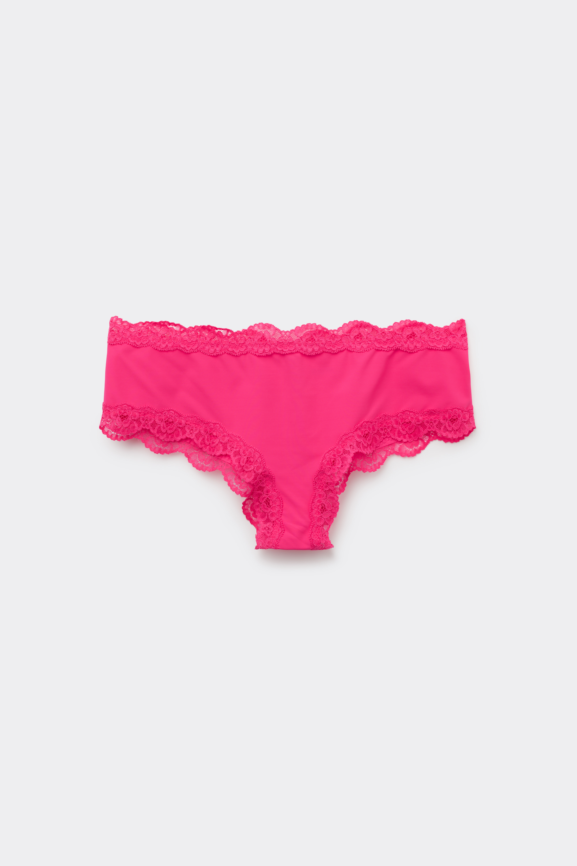Recycled Microfiber and Lace Brazilian Hipster Panties