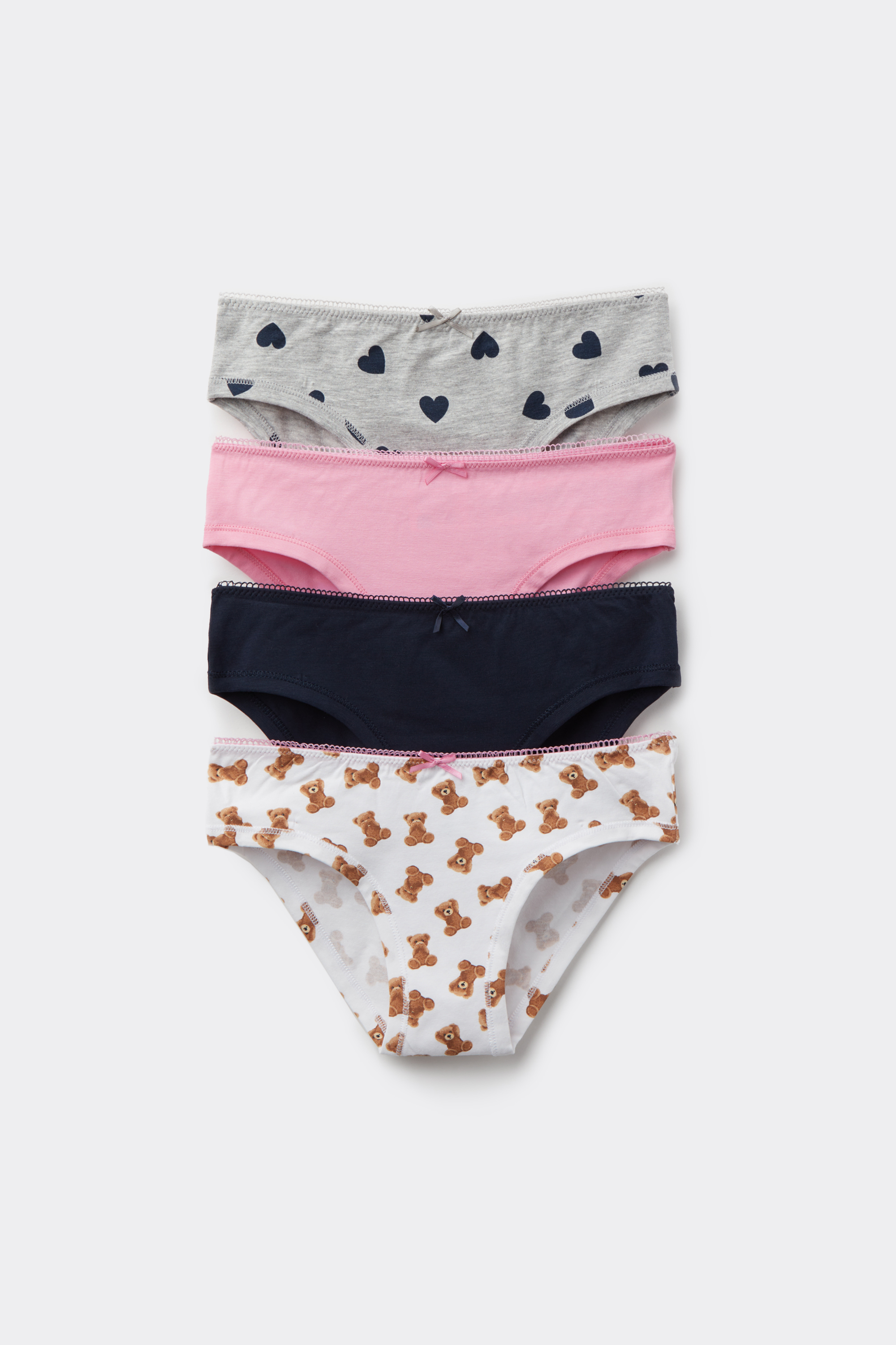 4 Braguitas Niña Algodón Estampado