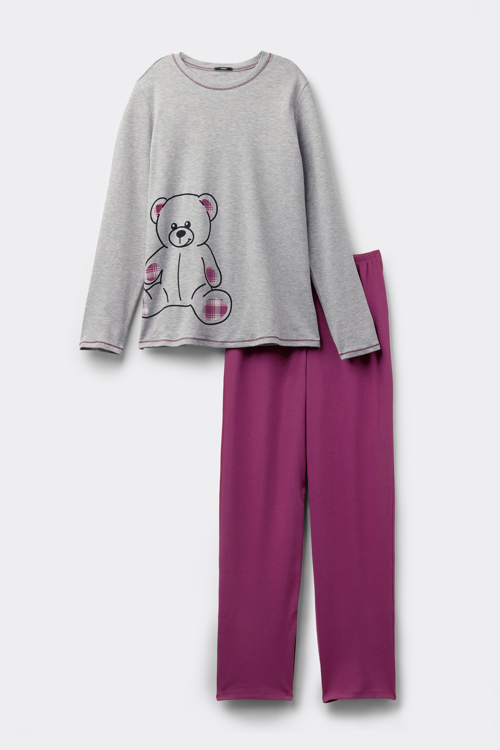 Pyjama Long Coton Imprimé Ours