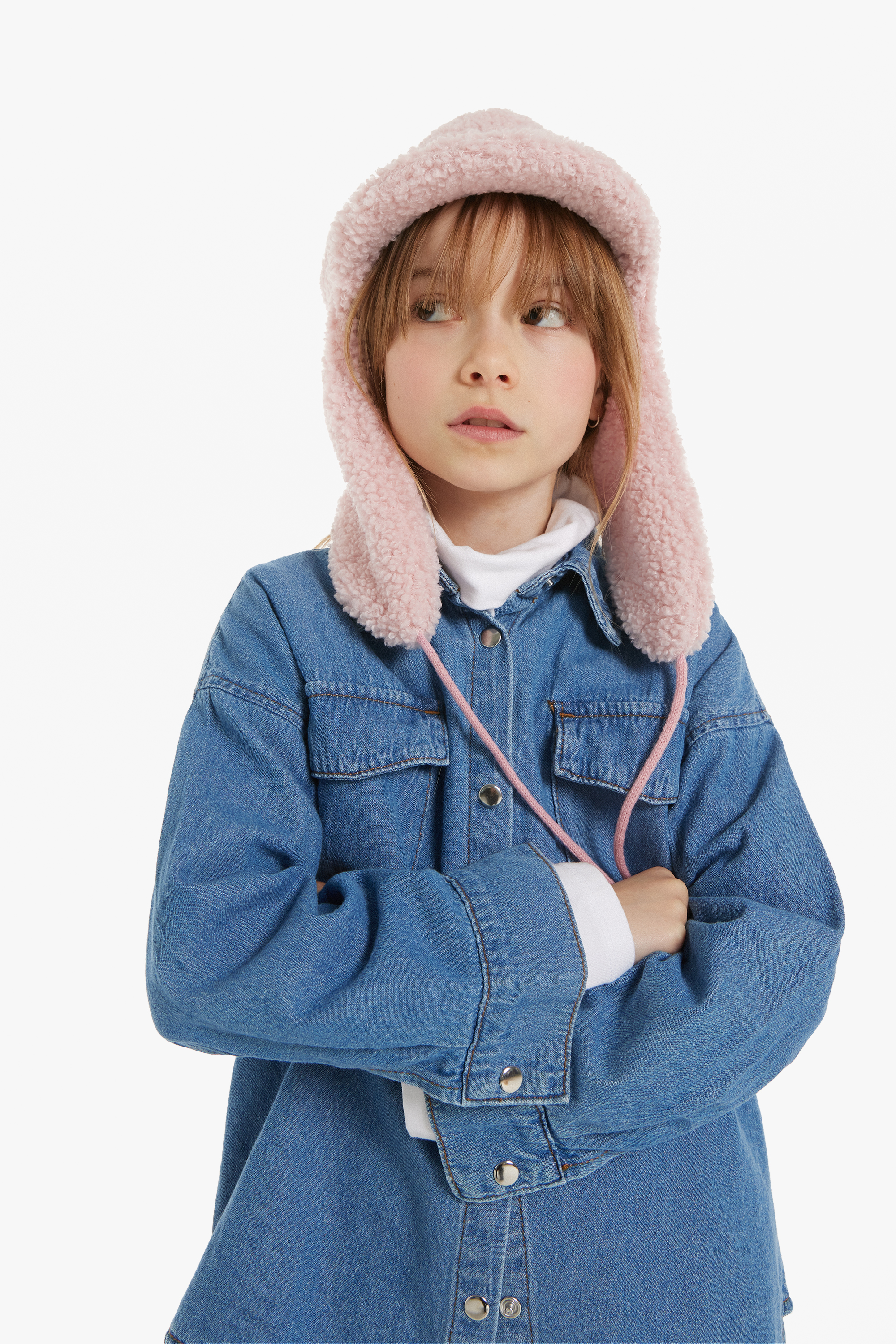 Unisex-Mütze für Kinder aus Teddyfleece